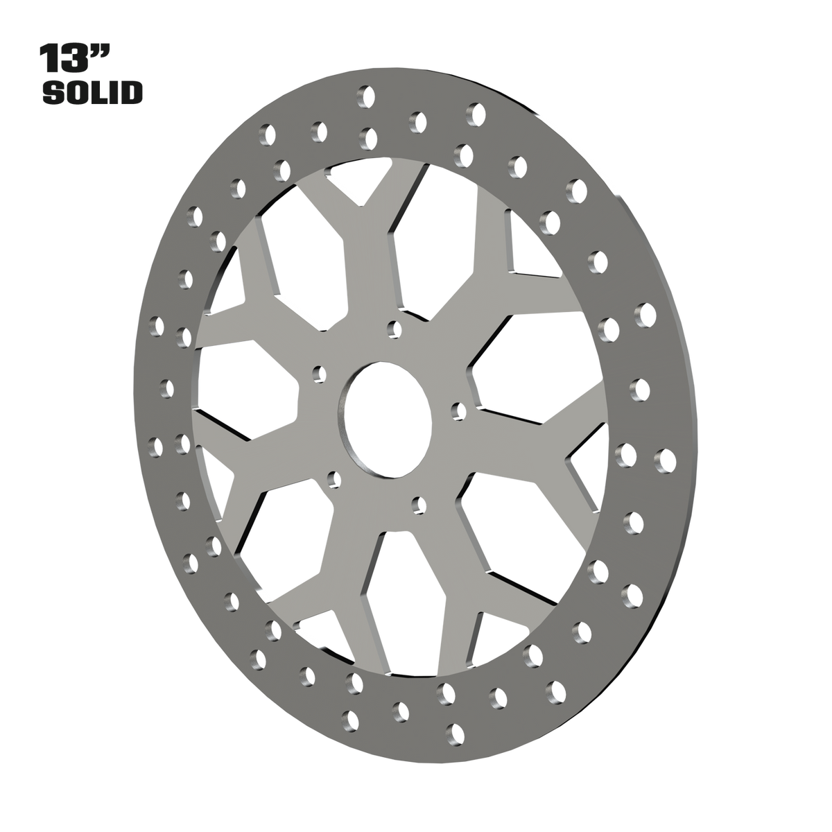 Deception 13" solid rotor in polished