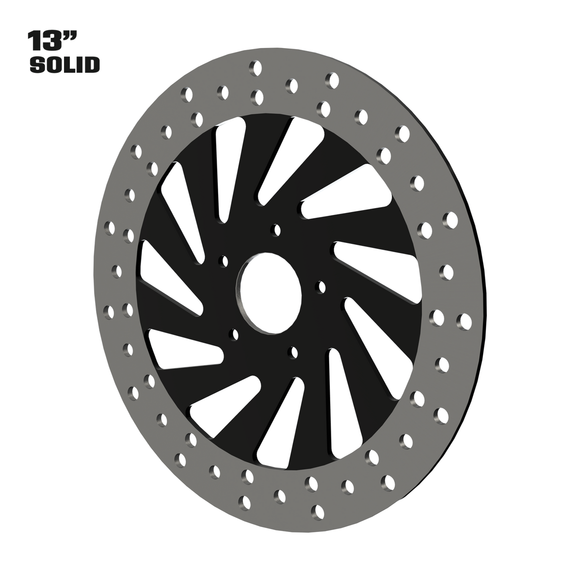Derailed 11" solid rotor in black