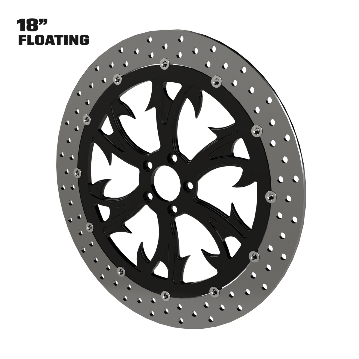 Dirty Hooker 18" floating rotor in black
