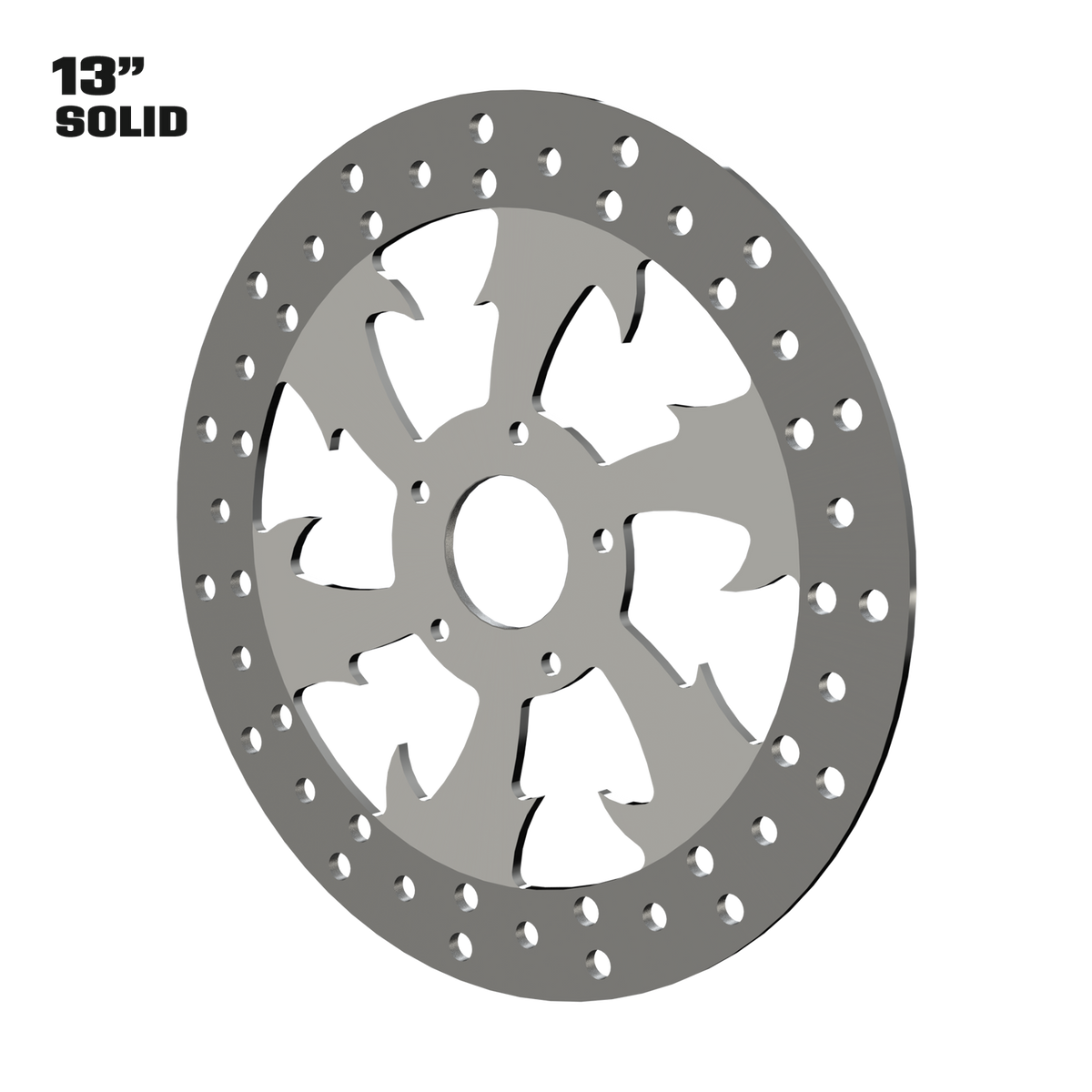 Dirty Hooker 13" solid rotor in polished