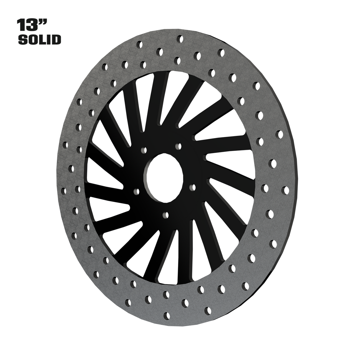 Dirty Spoke 13" Solid Rotor in Black
