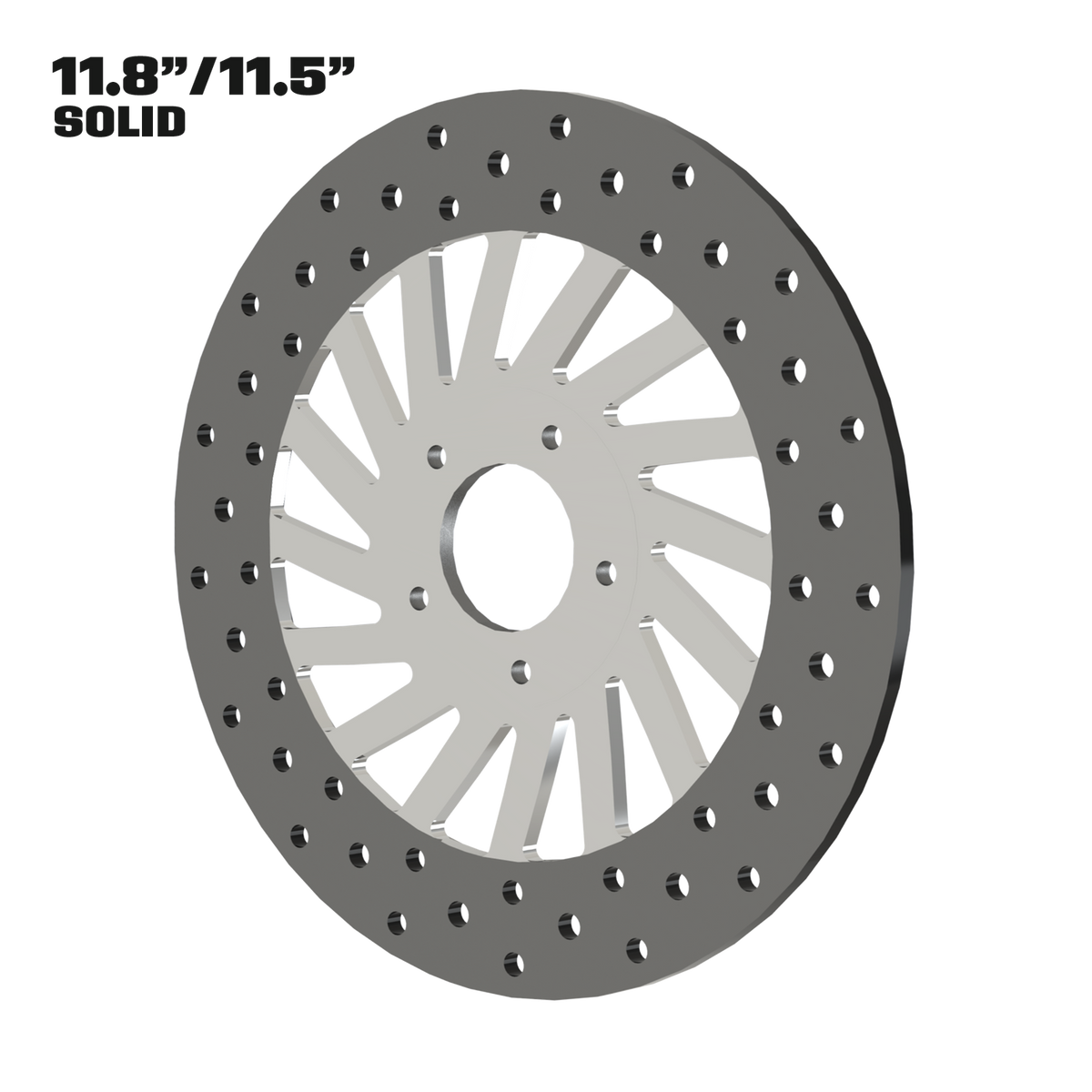 Dirty Spoke 11" Solid Rotor in Polished