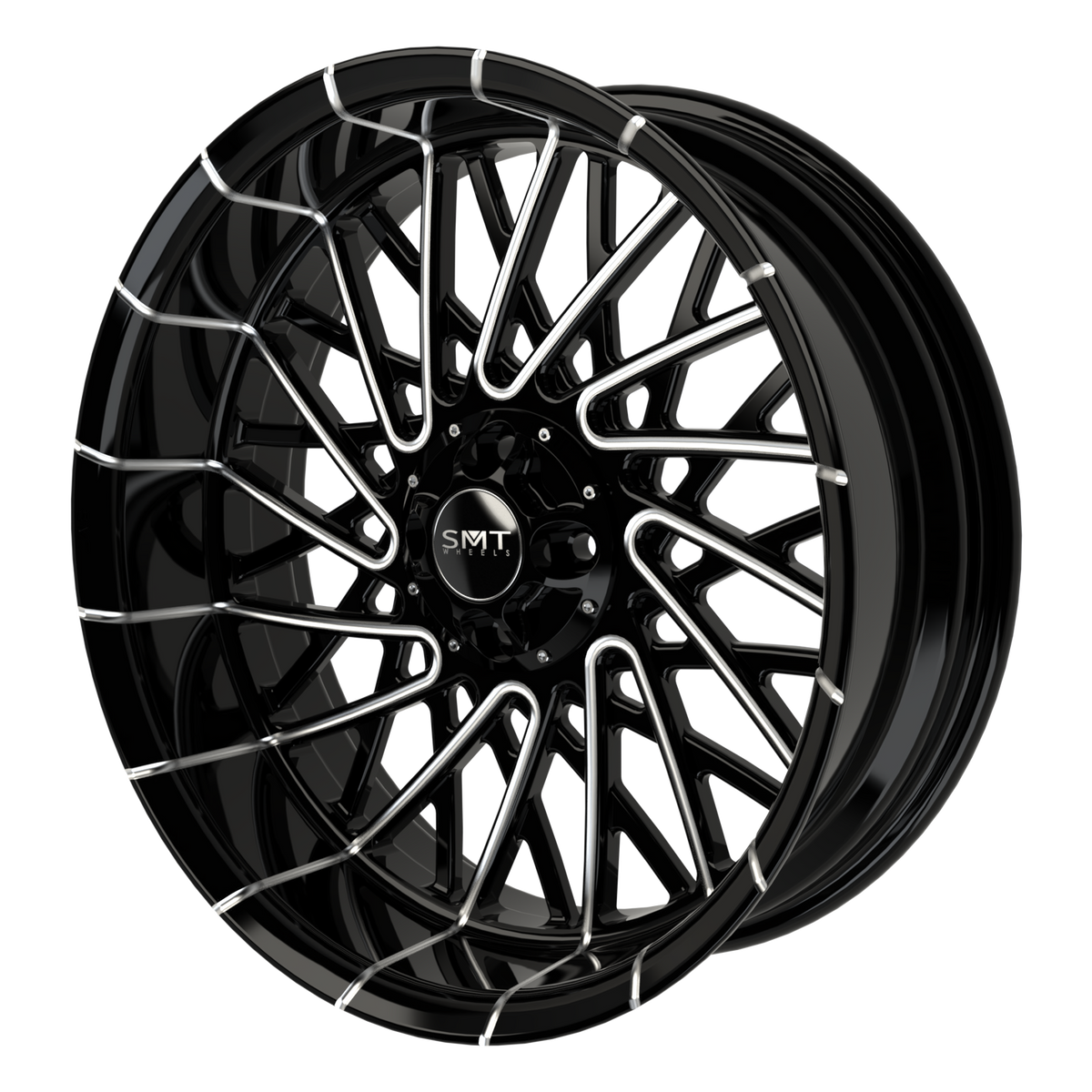 Dirty Spoke Harley Trike Black Double Cut Wheels