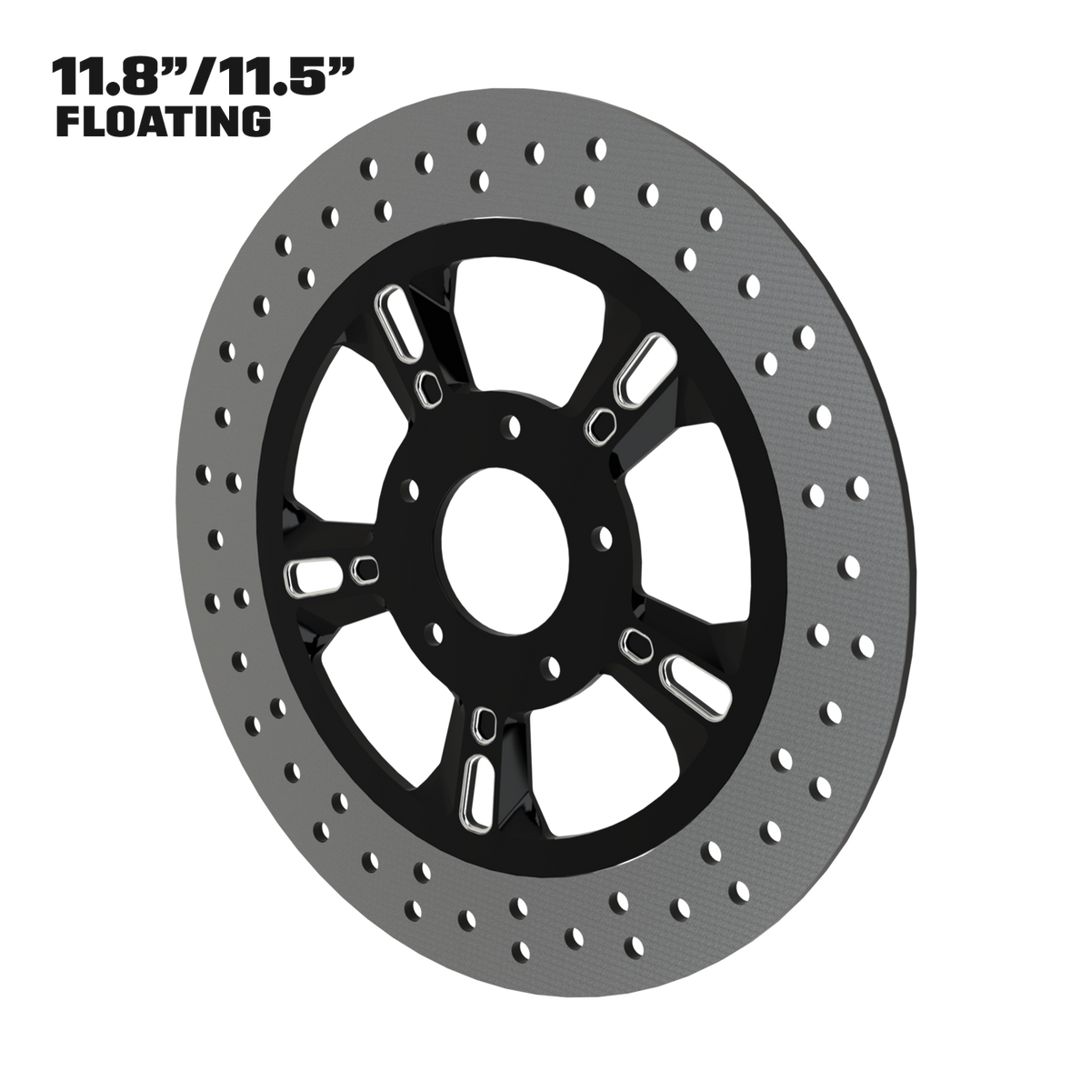 Eclipse 11" floating rotor in black double cut