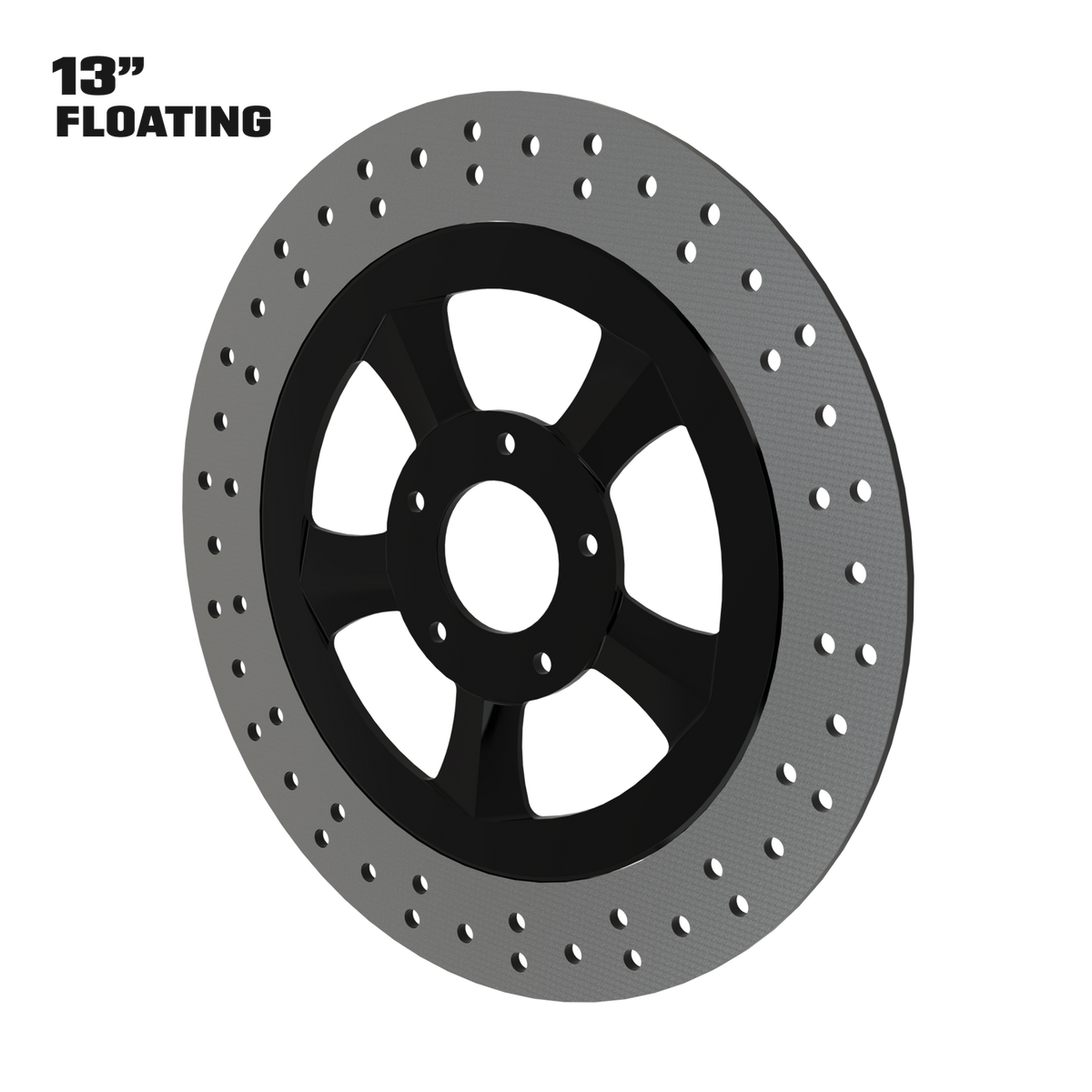 Edge 13" floating rotor in black