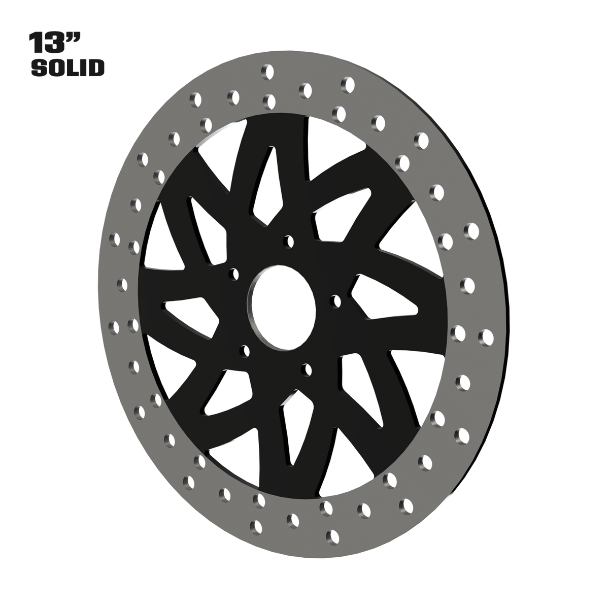 El Kurwa 13" solid rotor in black