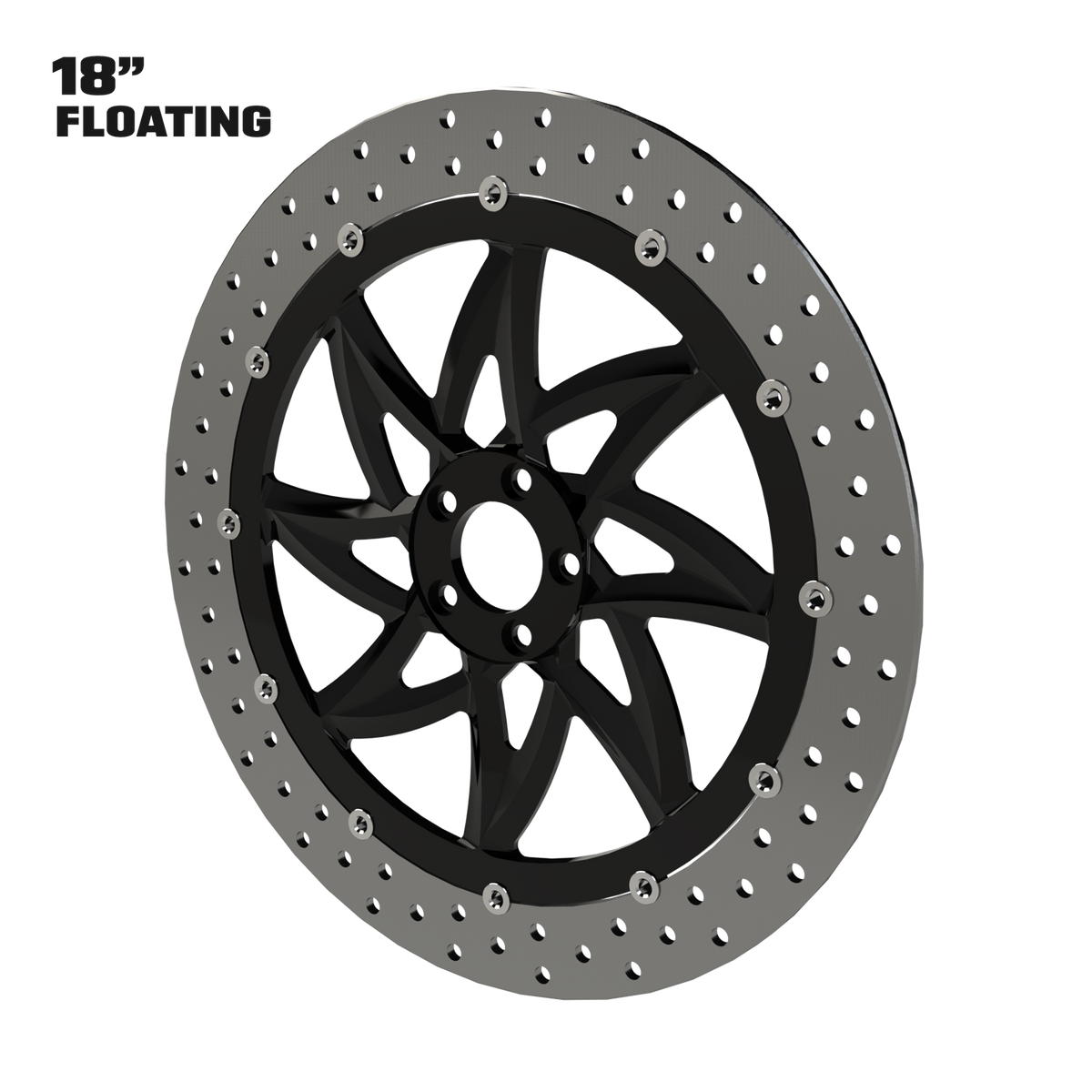 El Kurwa 18" floating rotor in black