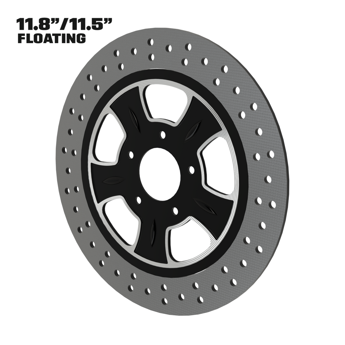 El Toro 11" floating rotor in black double cut