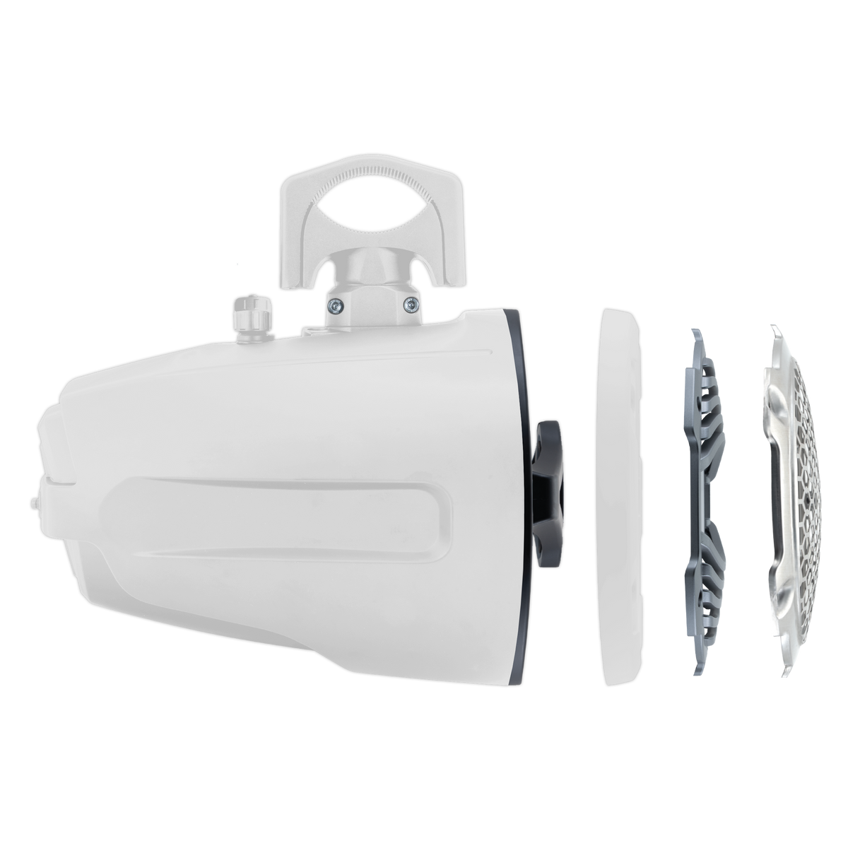 Euphoria ERMT77-W : 7.7" REFERENCE MARINE TOWER SPEAKER W/ RGB ACCENT LIGHTING - WHITE - Sold as Pair