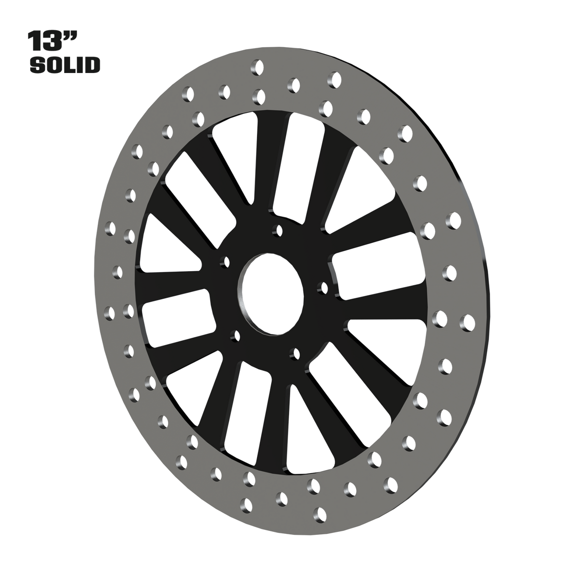 Excalibur 13" solid rotor in black