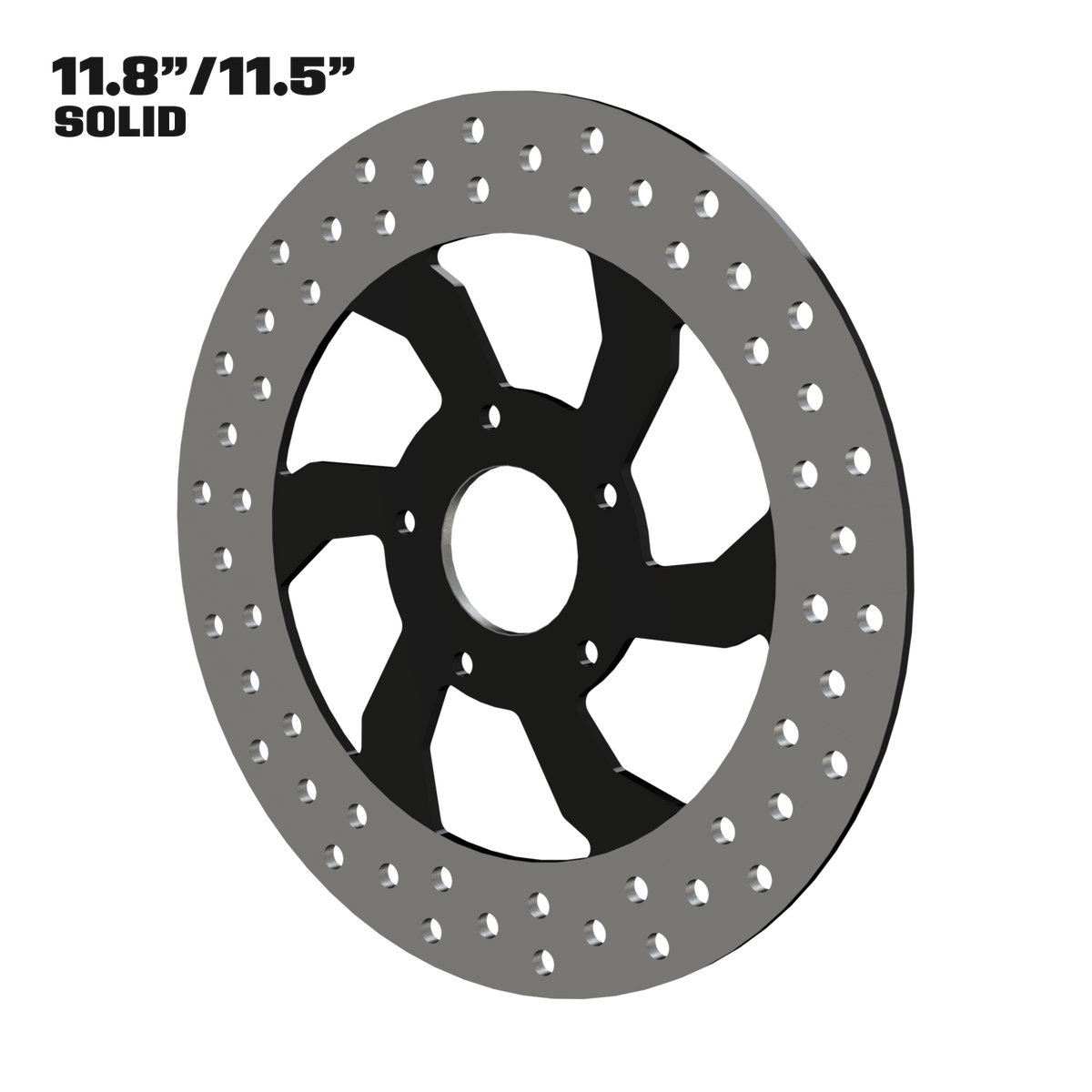 F22 11" solid rotor in black