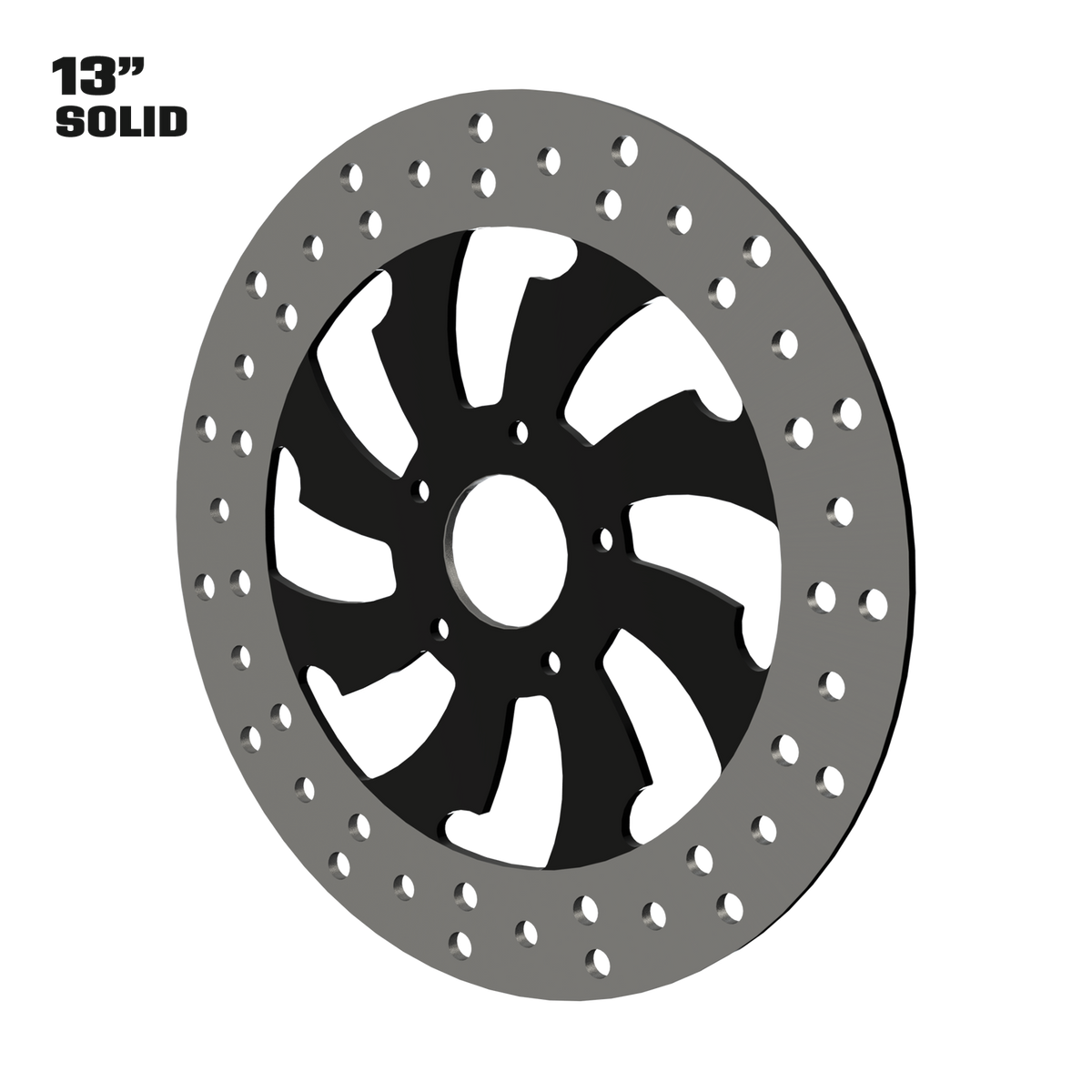 Guinzu 13" solid rotor in black