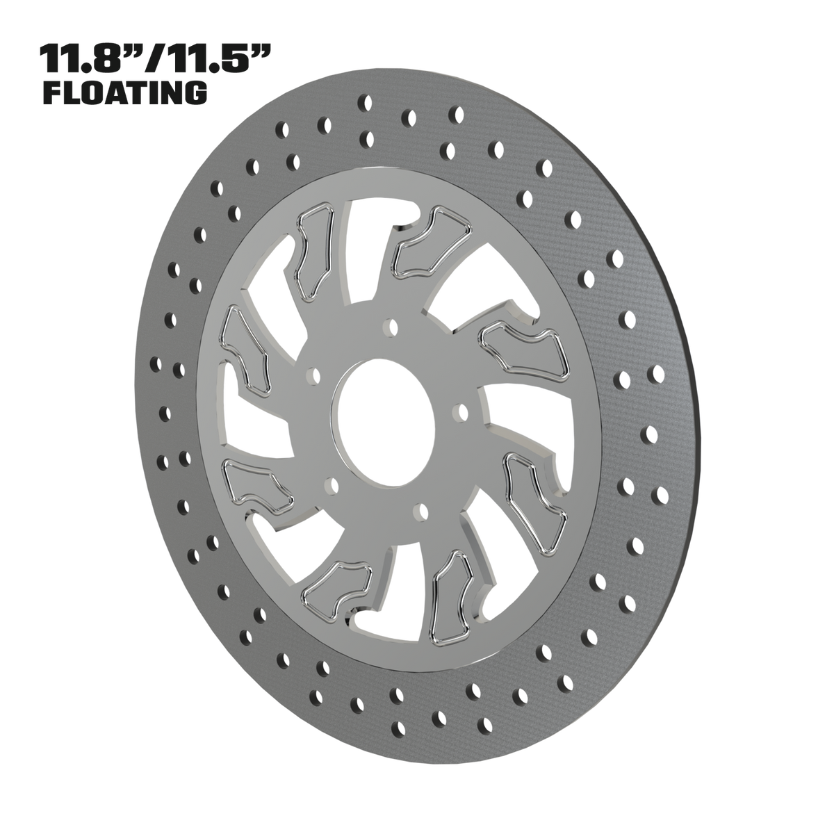 Guinzu 11" floating rotor in polished