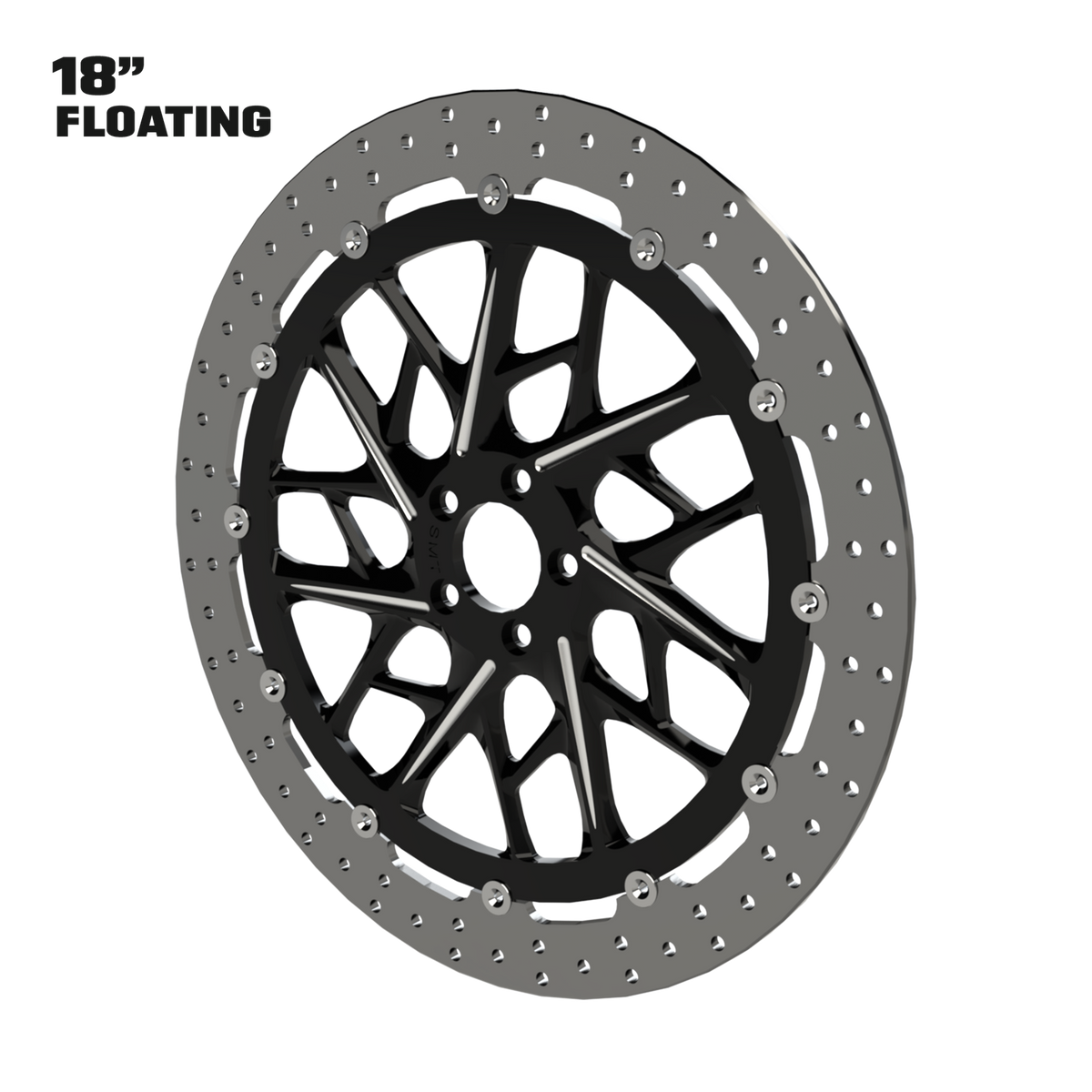 Gran Sport 18" Floating Rotor in Black Contrast Cut