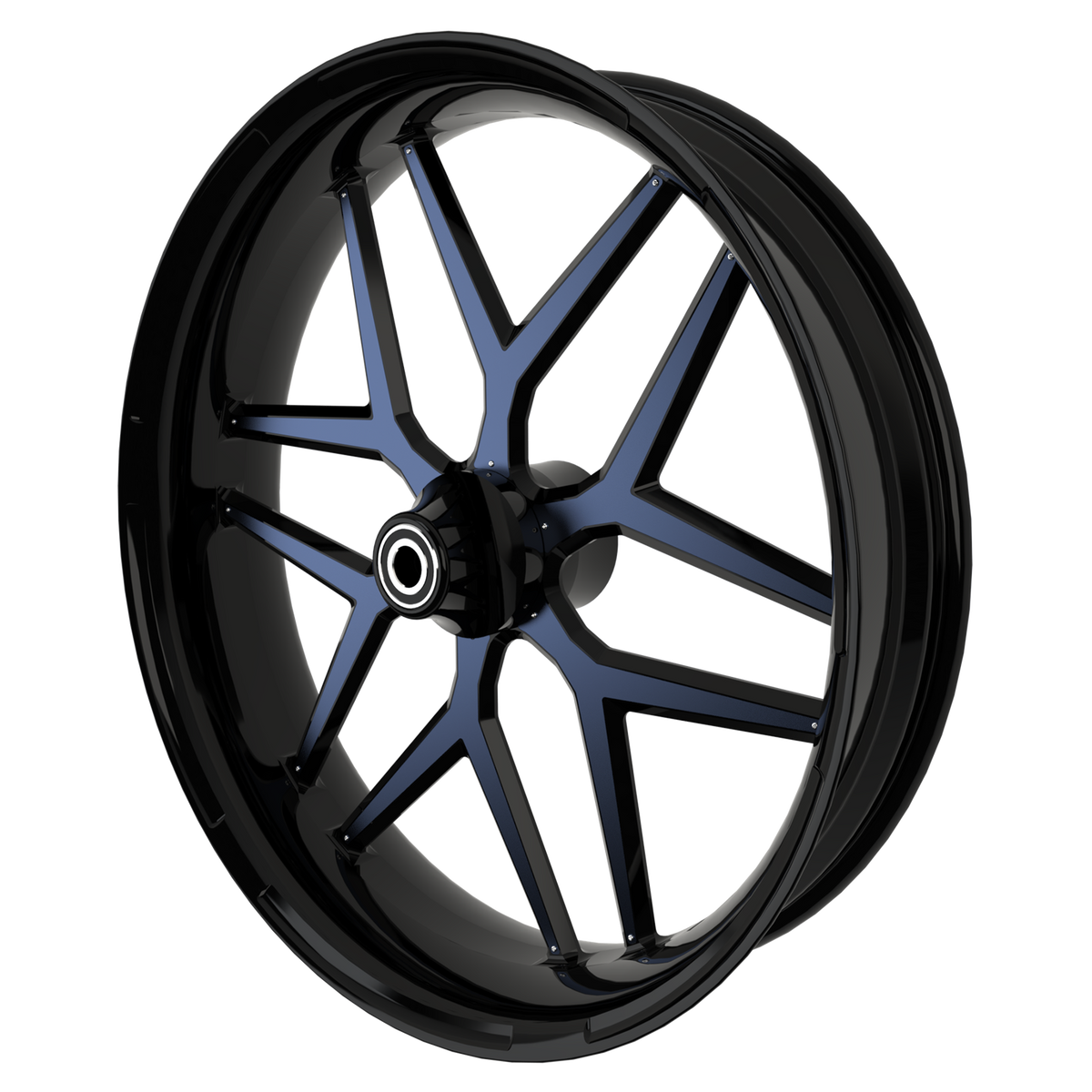 GT3 Bulldog Fat Tire Black Wheels with Color Aluminum Insert