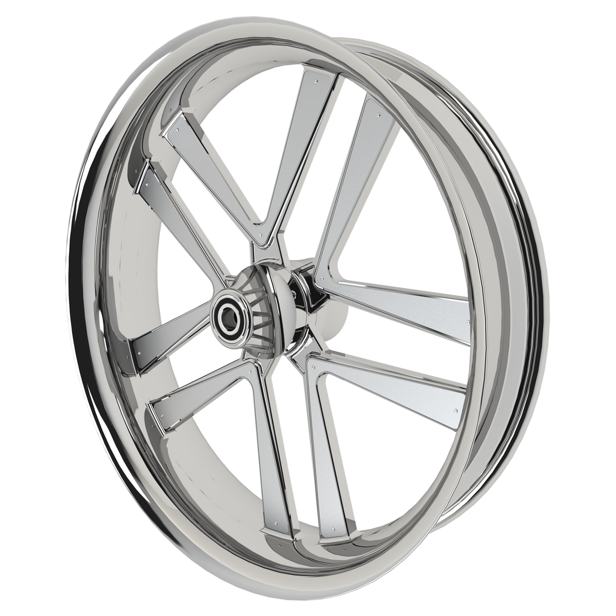 GT5 Bulldog Fat Tire Chrome Wheels with Chrome Aluminum Insert