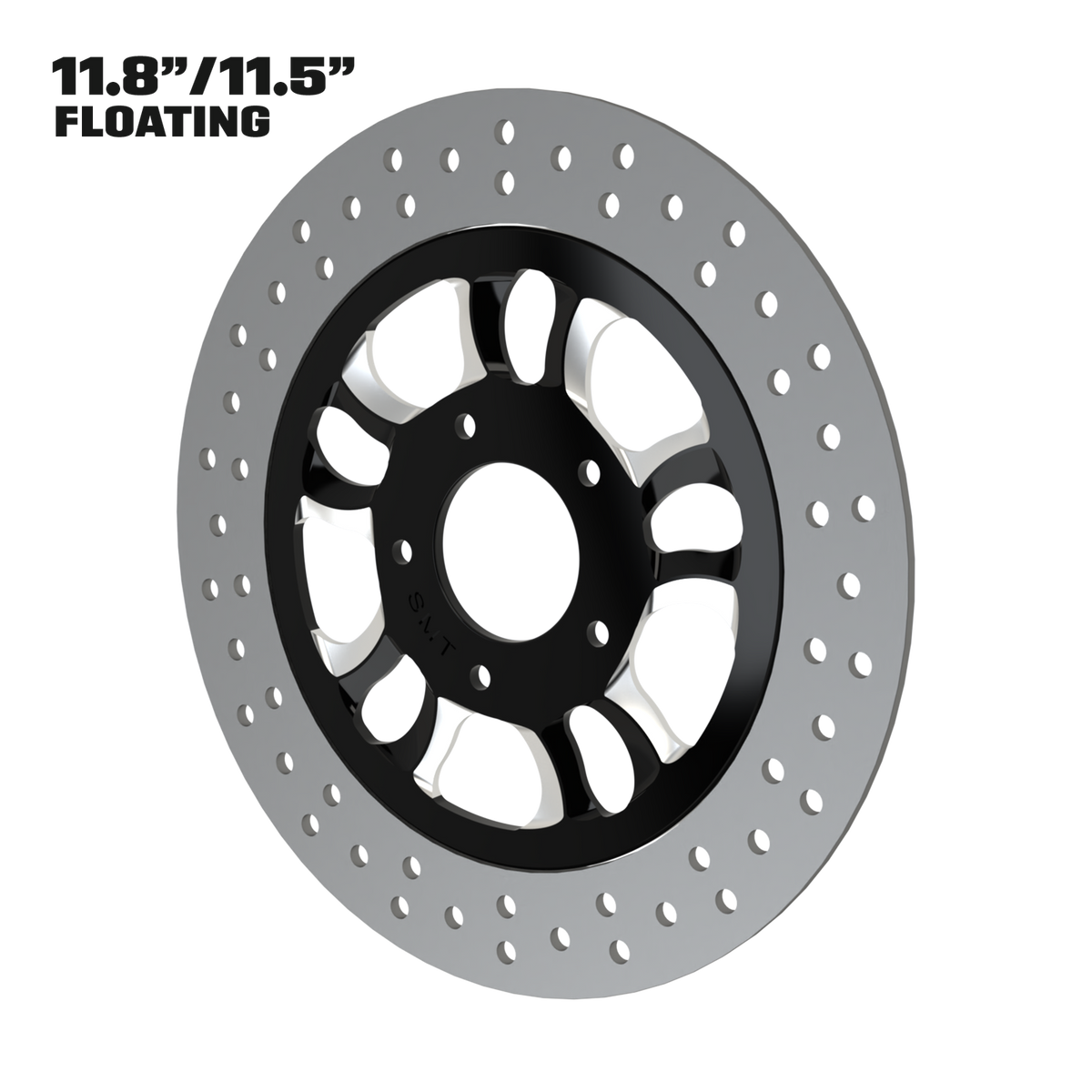 Hennessey 11" Floating Rotor in Black Contrast Cut