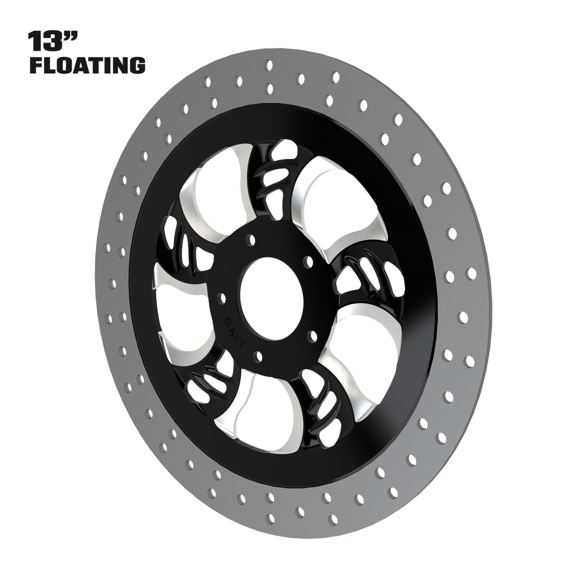 Hennessey 13" Floating Rotor in Black Contrast Cut