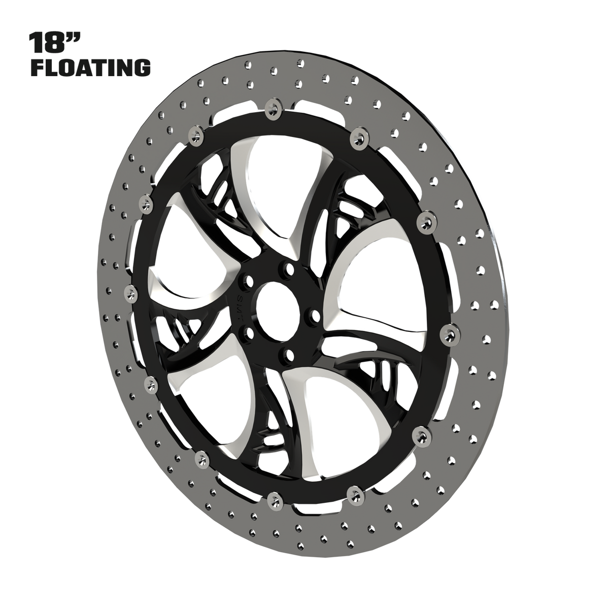 Hennessey 18" Floating Rotor in Black Contrast Cut