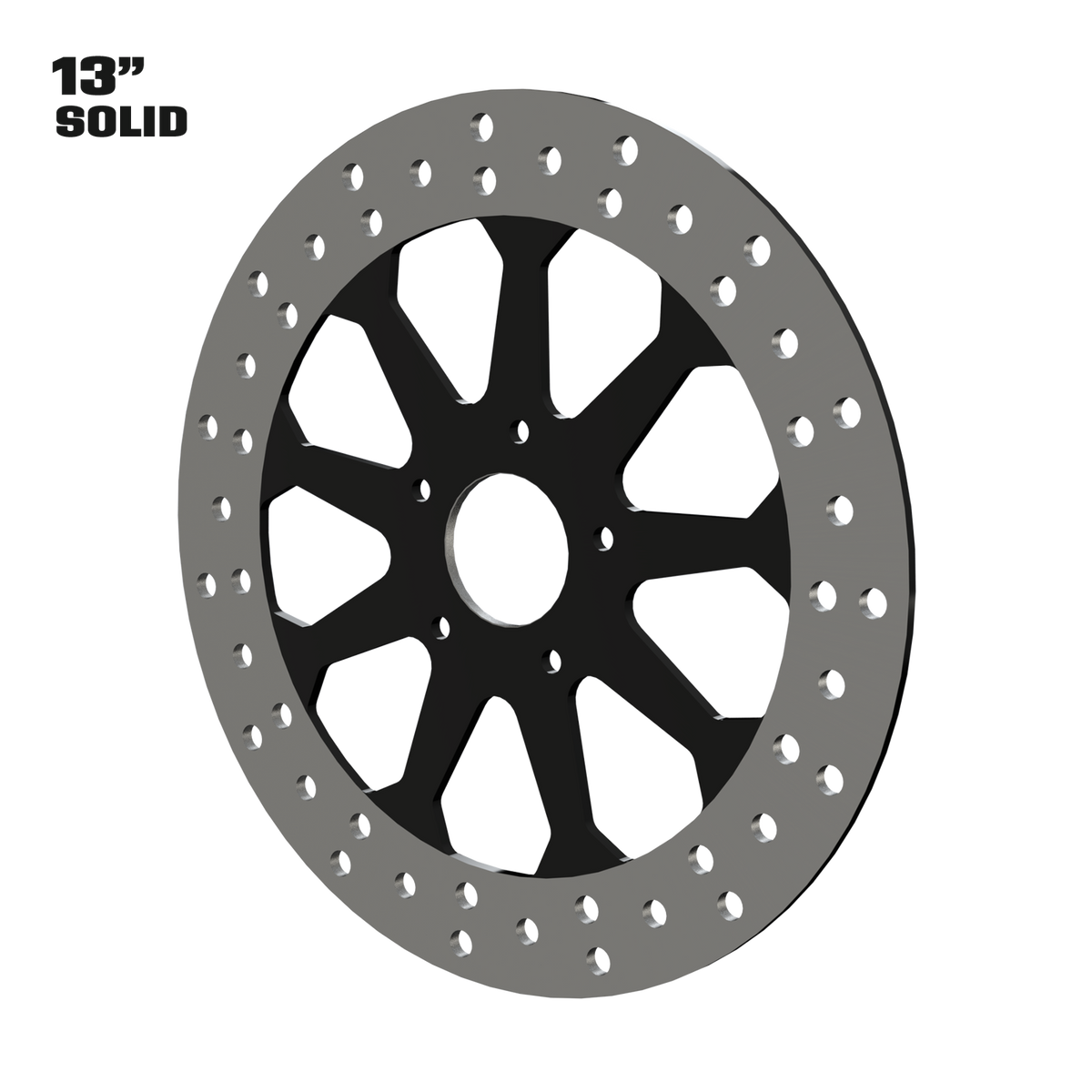 High Stakes 13" solid rotor in black