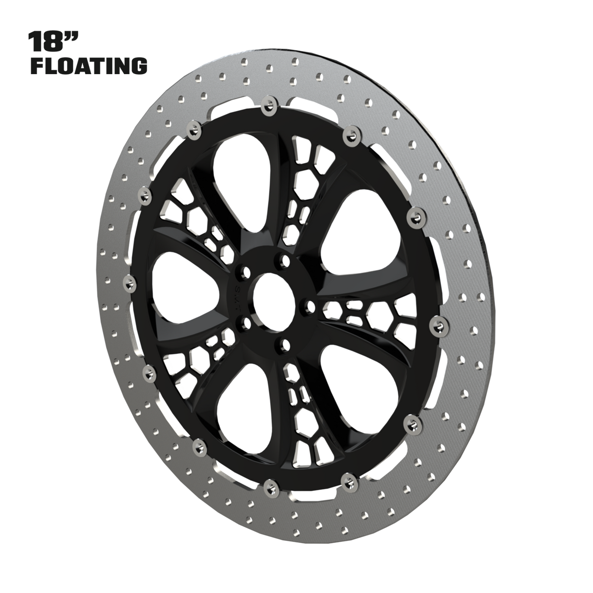 Hive 18" Floating Rotor in Black Contrast Cut