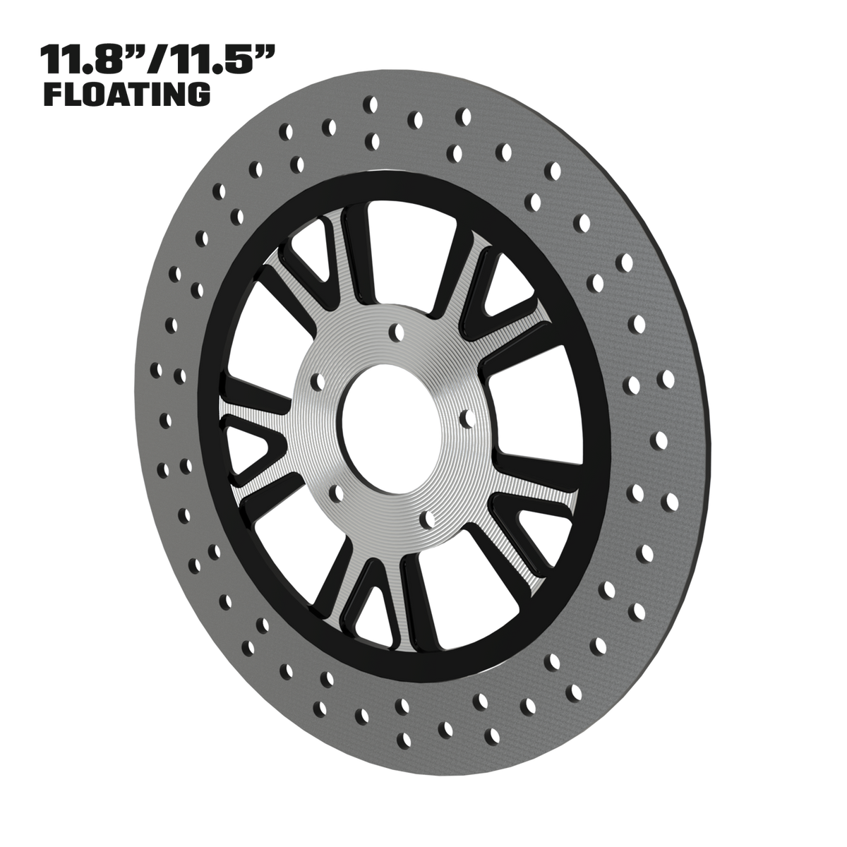Hot Rod 11" floating rotor in black double cut