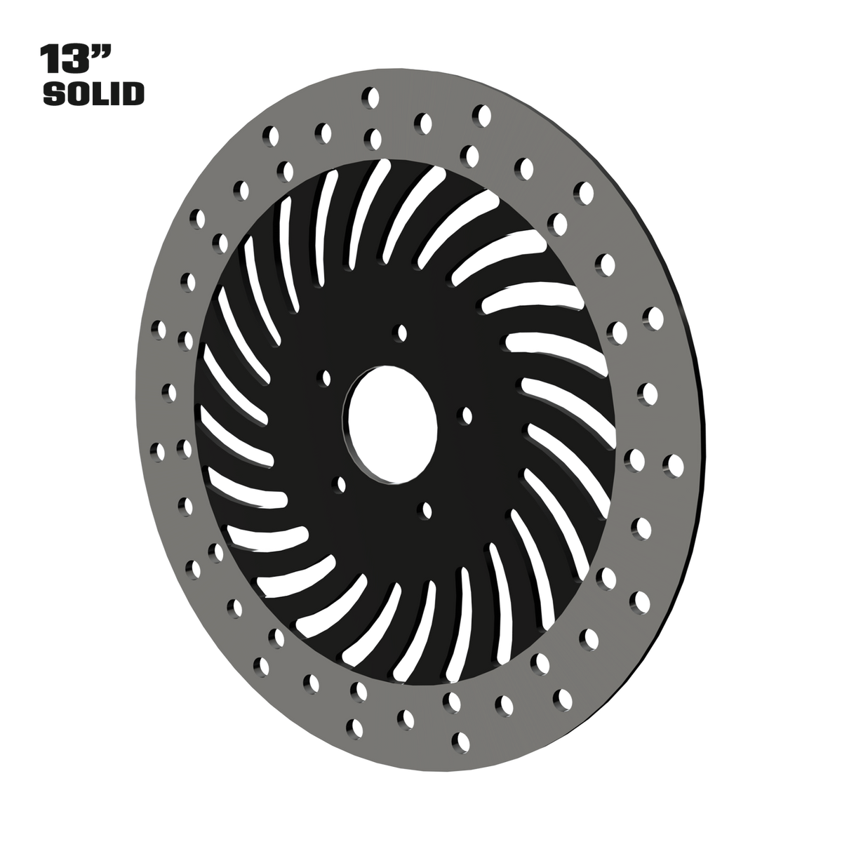 Hurricane 13" solid rotor in black