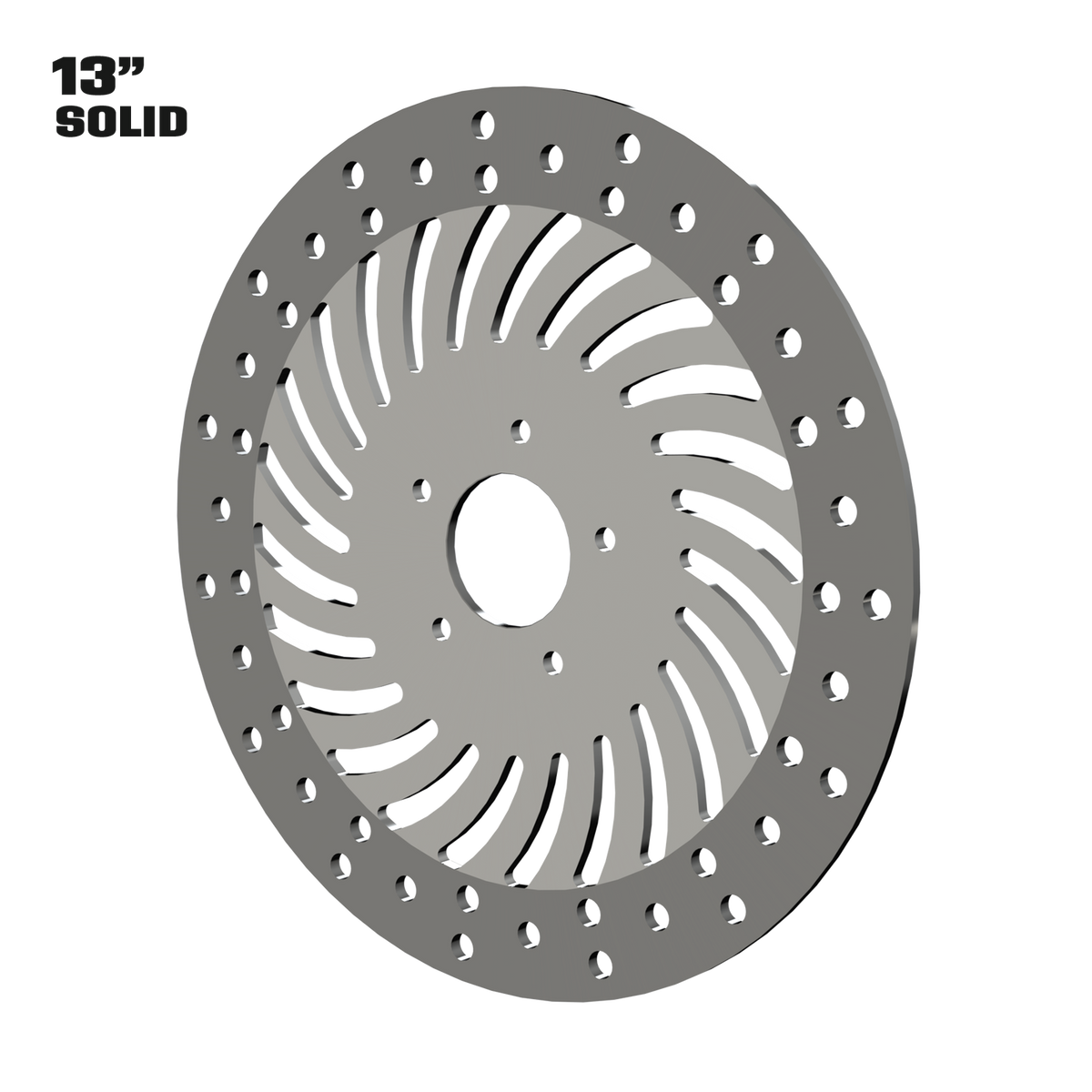 Hurricane 13" solid rotor in polished