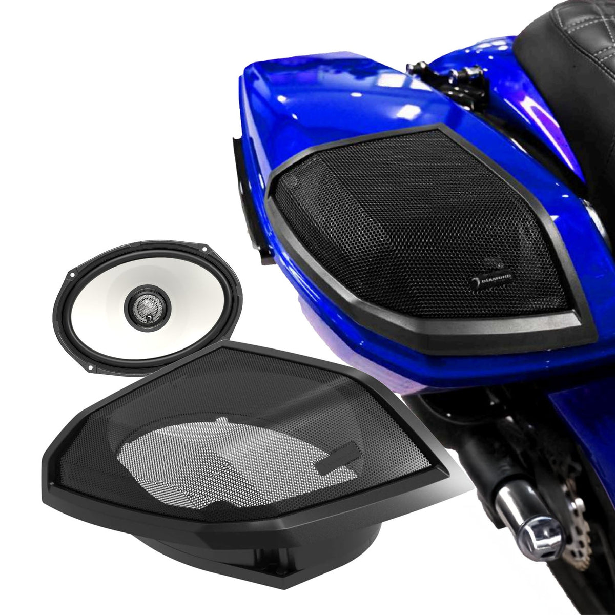 Diamond Audio 2024+ Harley Davidson® Cut-In Lid Kit with HXM69F2 Speakers (2Ω) - MSHXM692LK24