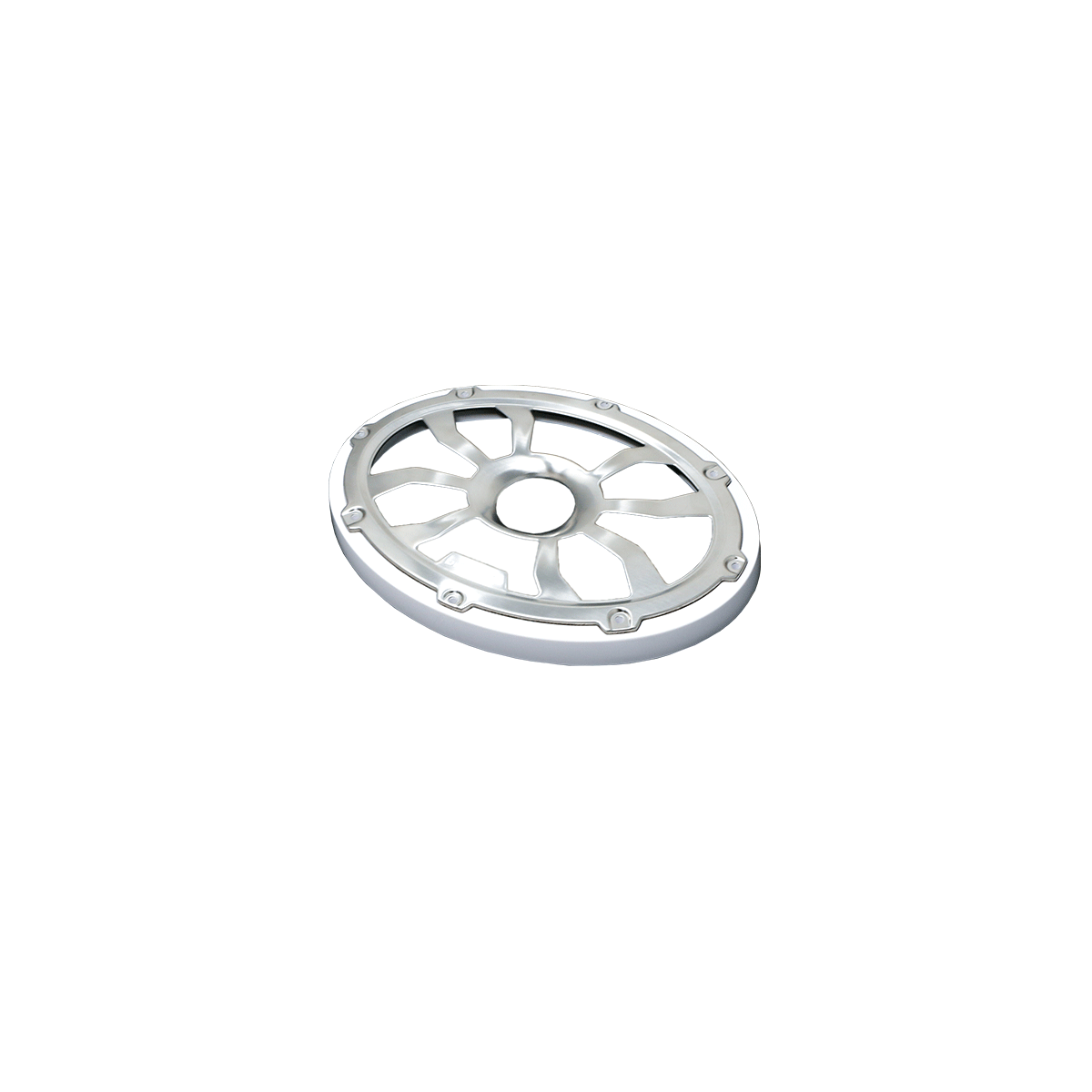Diamond Audio 6"x 9" Flush Mount Speaker Grills Brushed Aluminum/White (Pair) - HXM69FGW