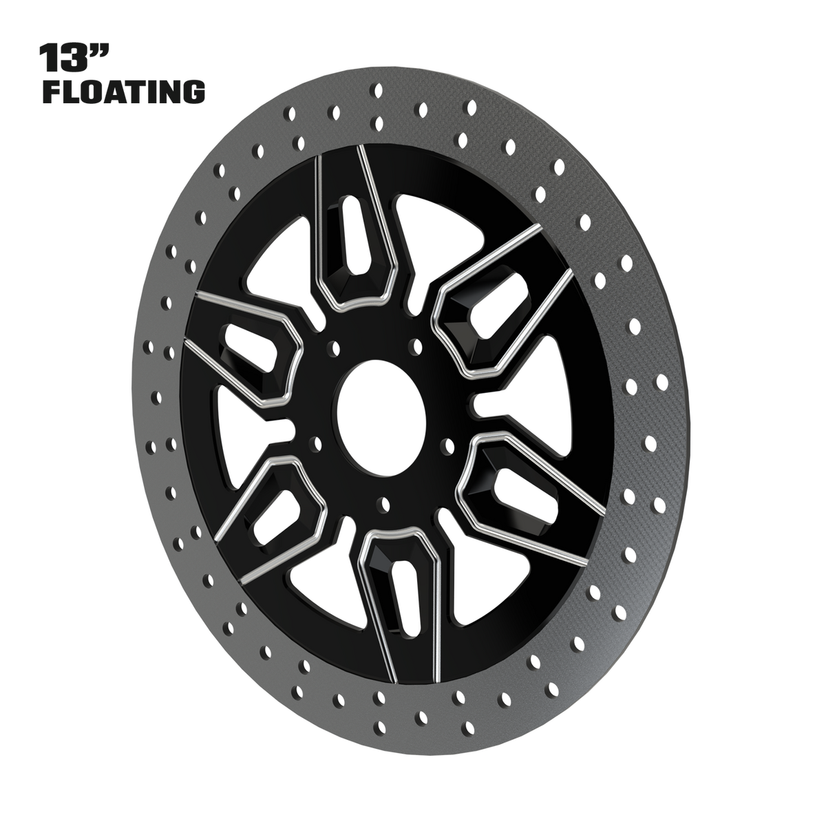 Hypex 13" Floating Rotor in Black Contrast Cut