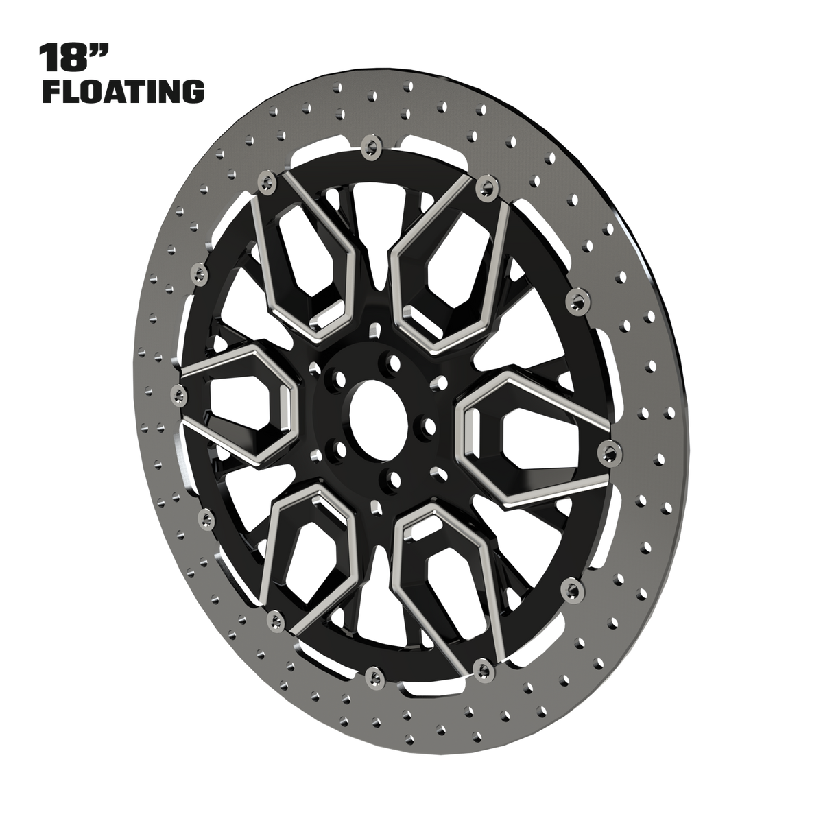 Hypex 18" Floating Rotor in Black Contrast Cut