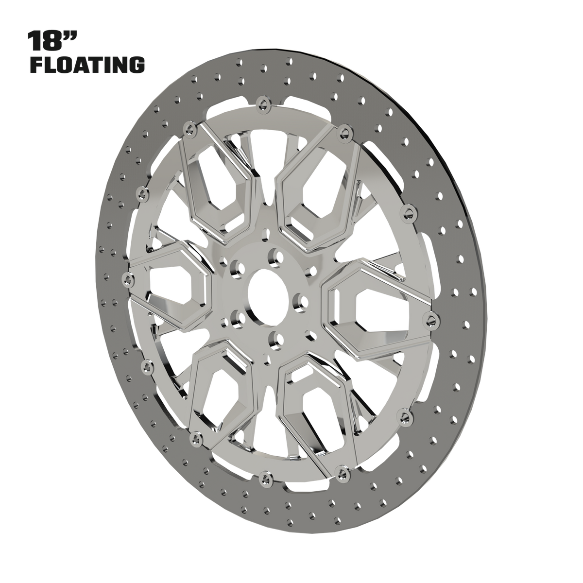 Hypex 18" Floating Rotor in Polished