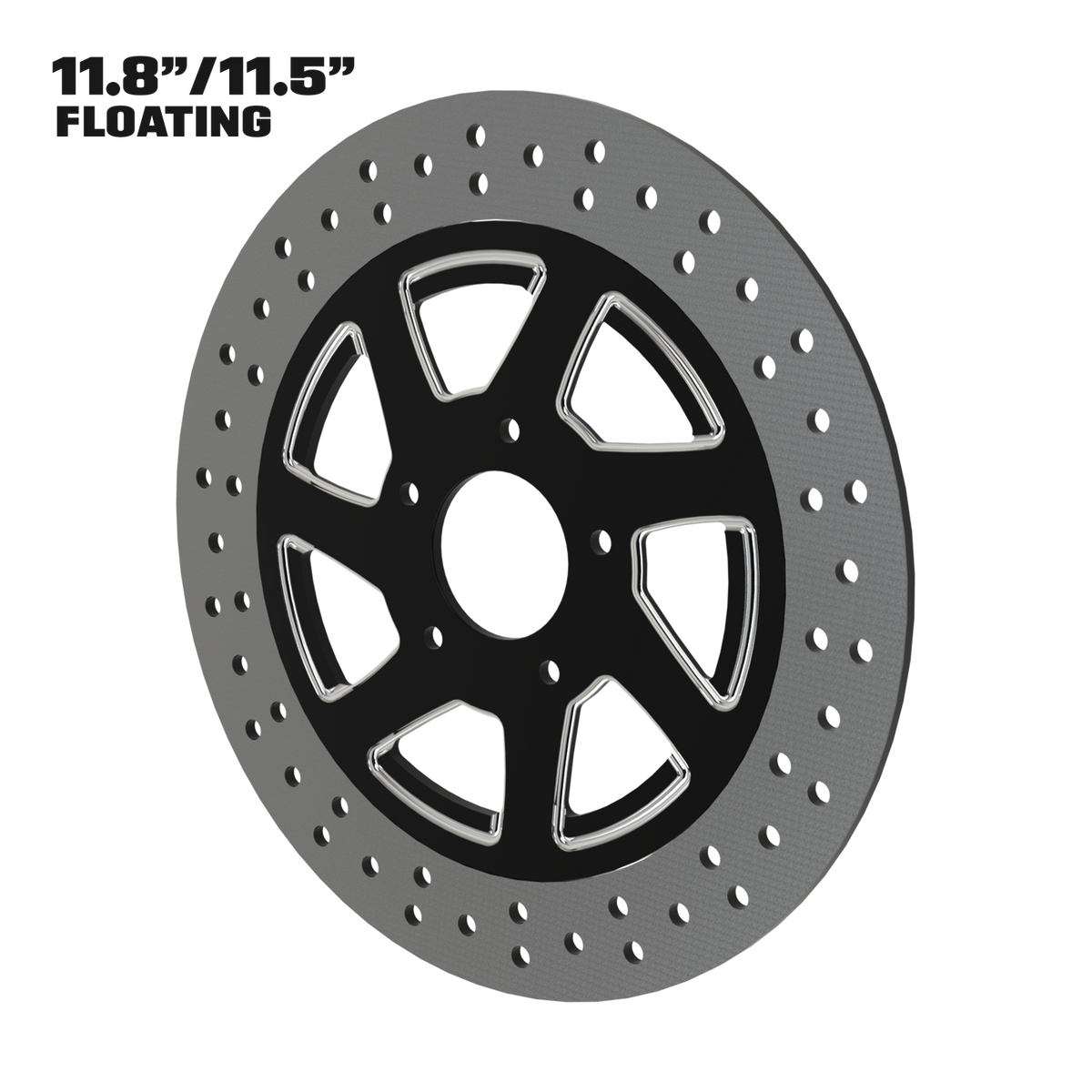 Imitator 11" floating rotor in black double cut