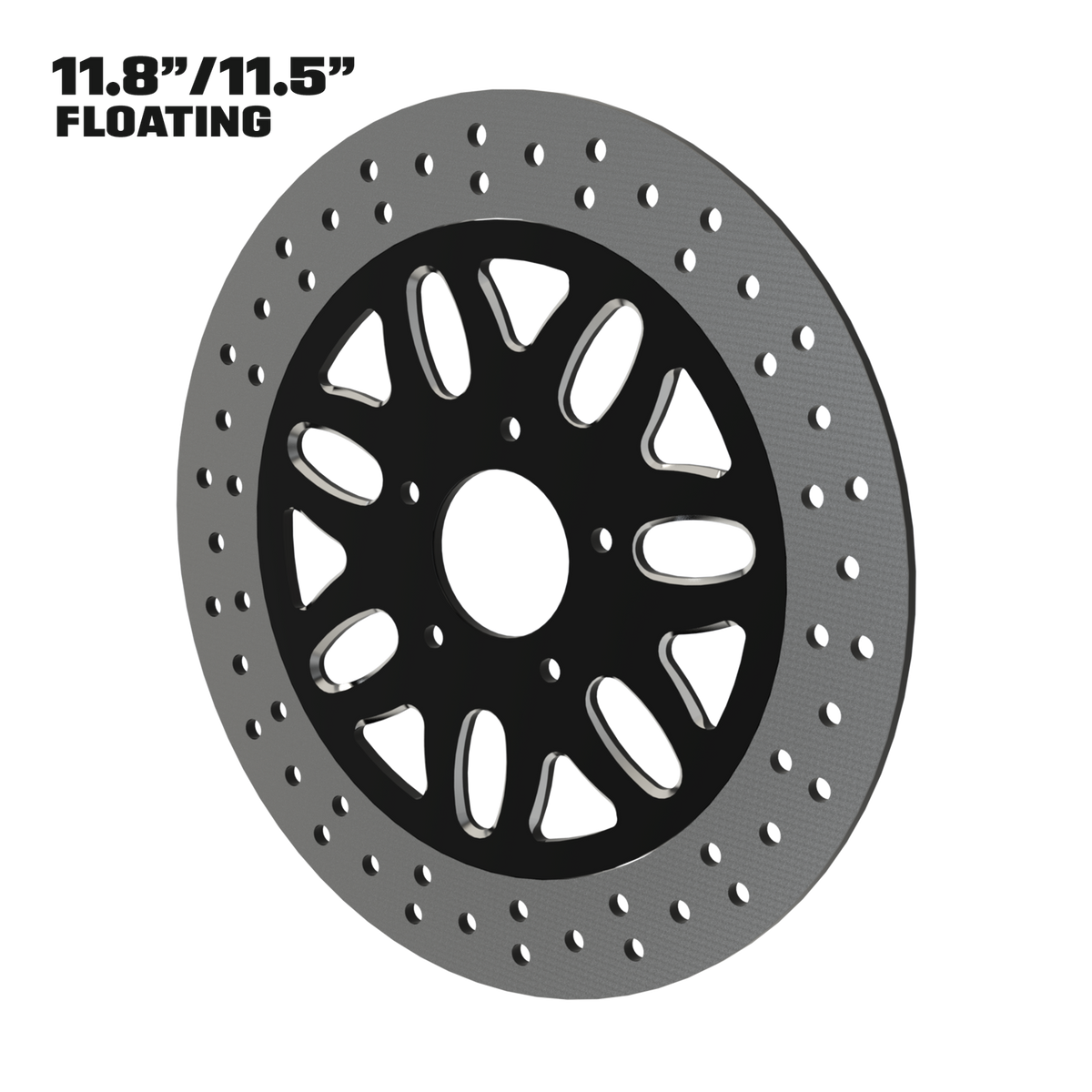 Infinity 11" floating rotor in black double cut