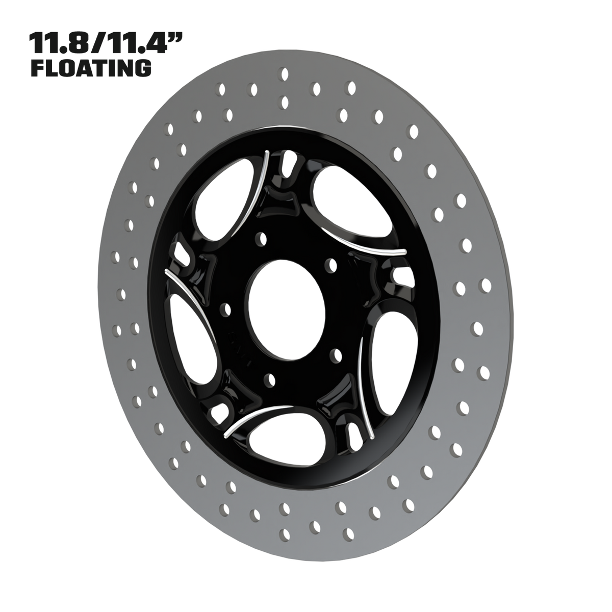 Intrepid 11" Floating Rotor in Black Contrast Cut