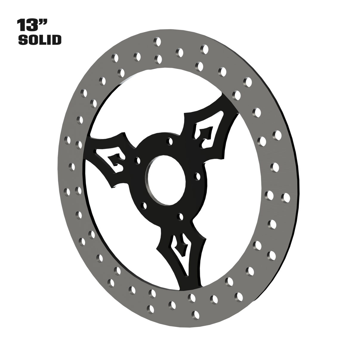 Iron Trinity 13" solid rotor in black