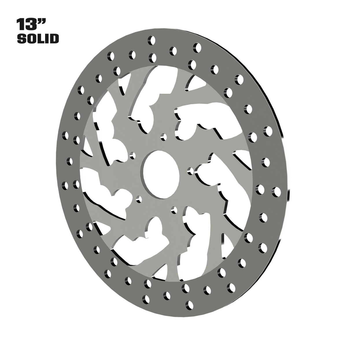 Kraken 13" Solid Rotor in Polished
