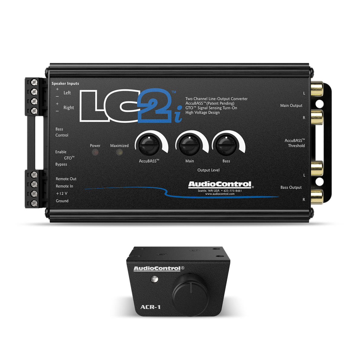 AudioControl LC2i 2-Channel Line Output Converter w/AccuBASS & ACR-1 Remote