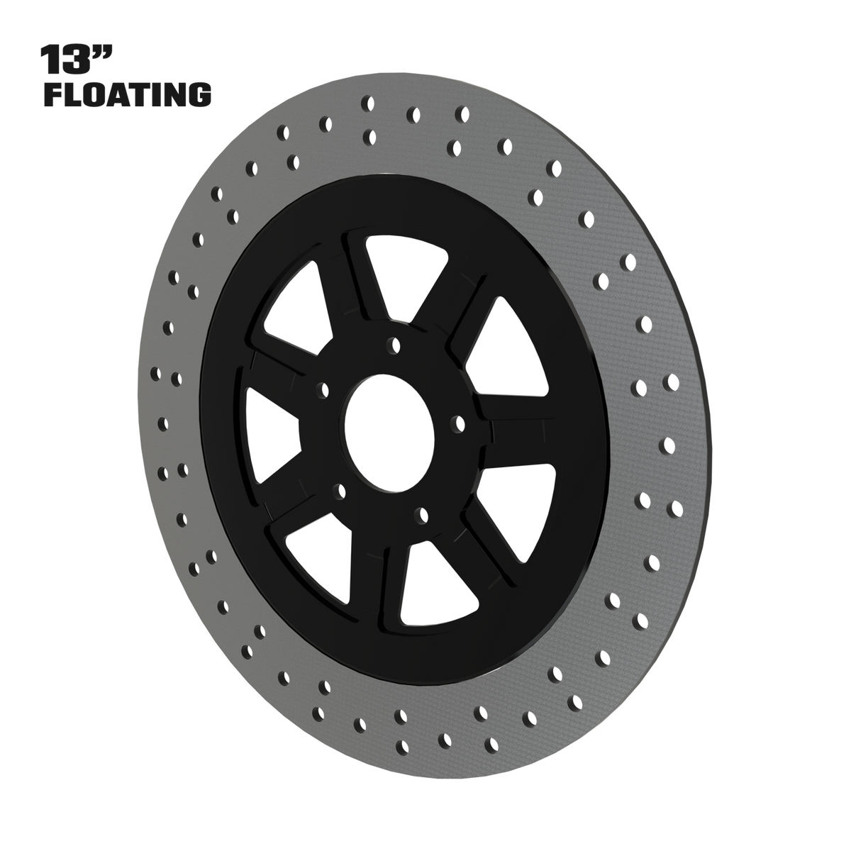 Lucky 7 13" floating rotor in black