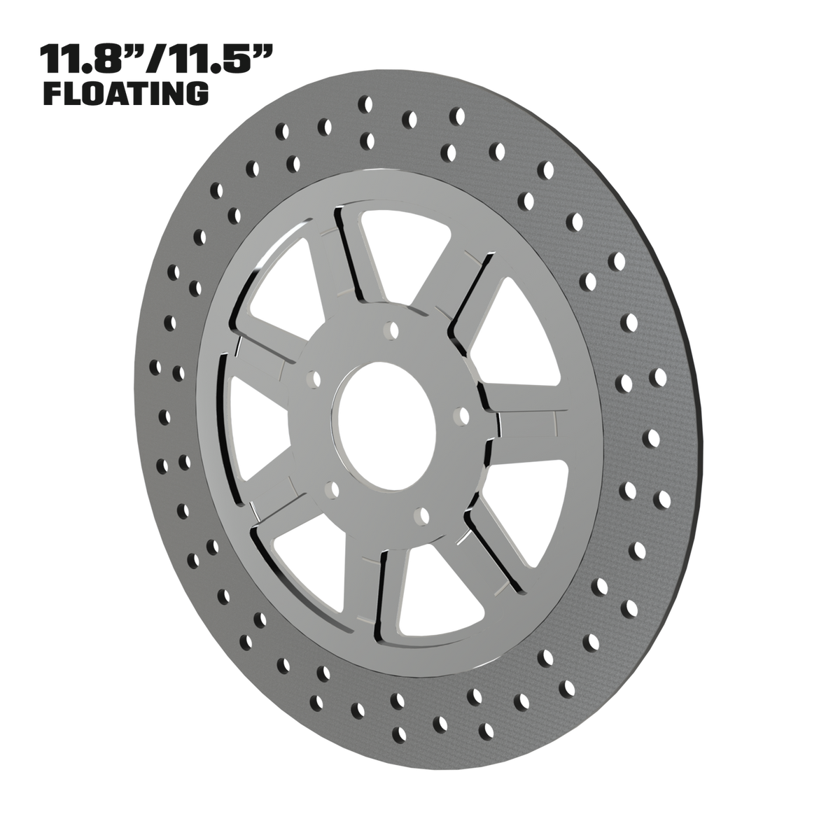 Lucky 7 11" floating rotor in black