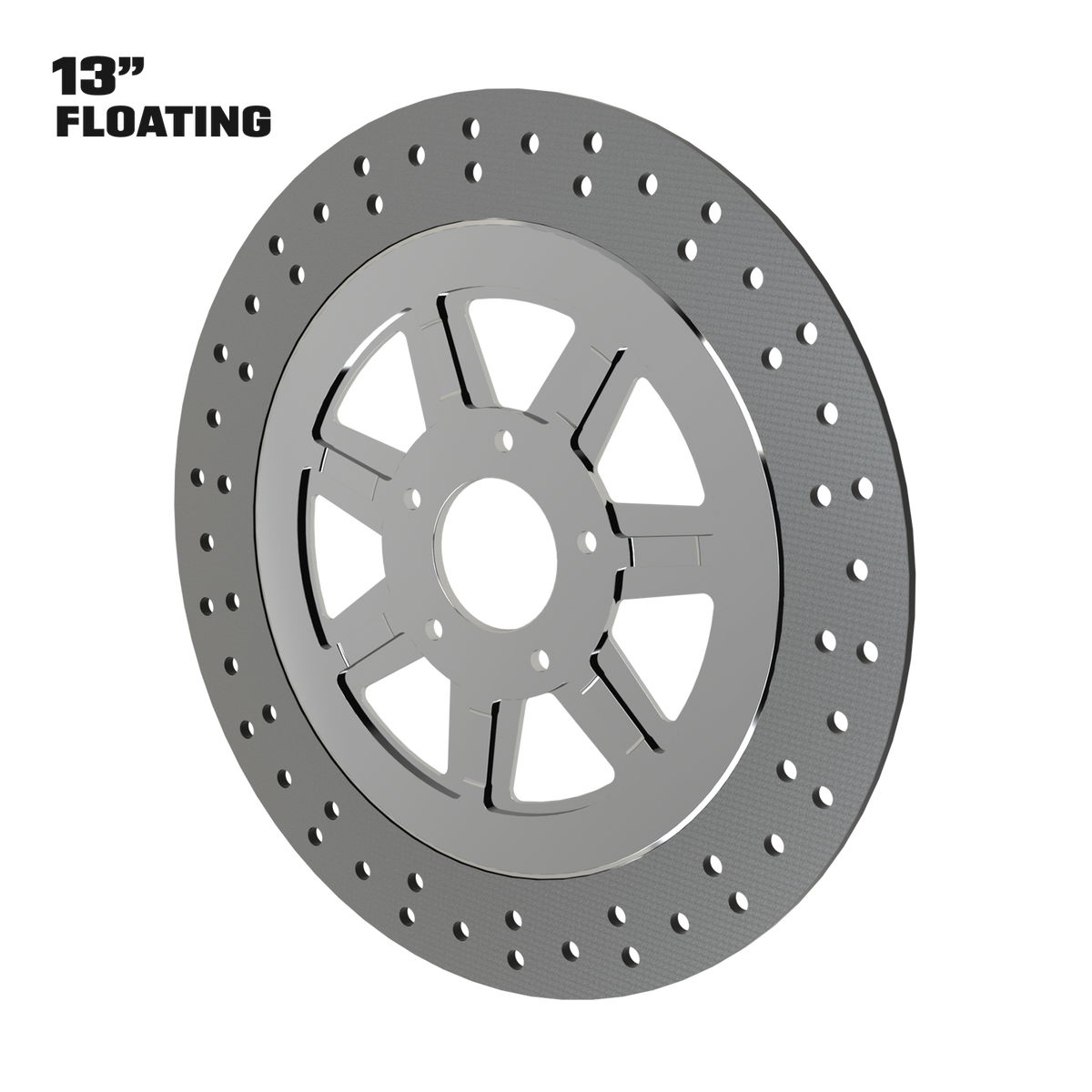 Lucky 7 13" floating rotor in black