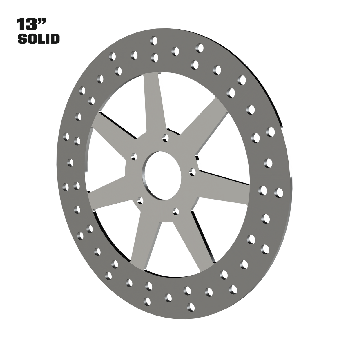 Lucky 7 13" solid rotor in polished