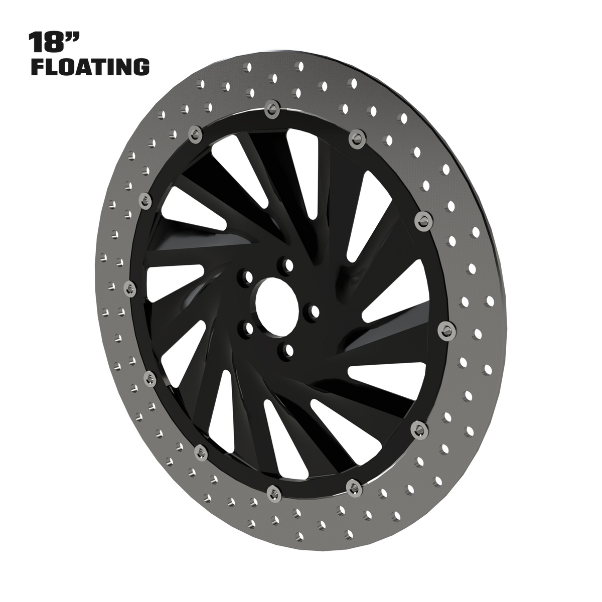 Maverick 18" floating rotor in black