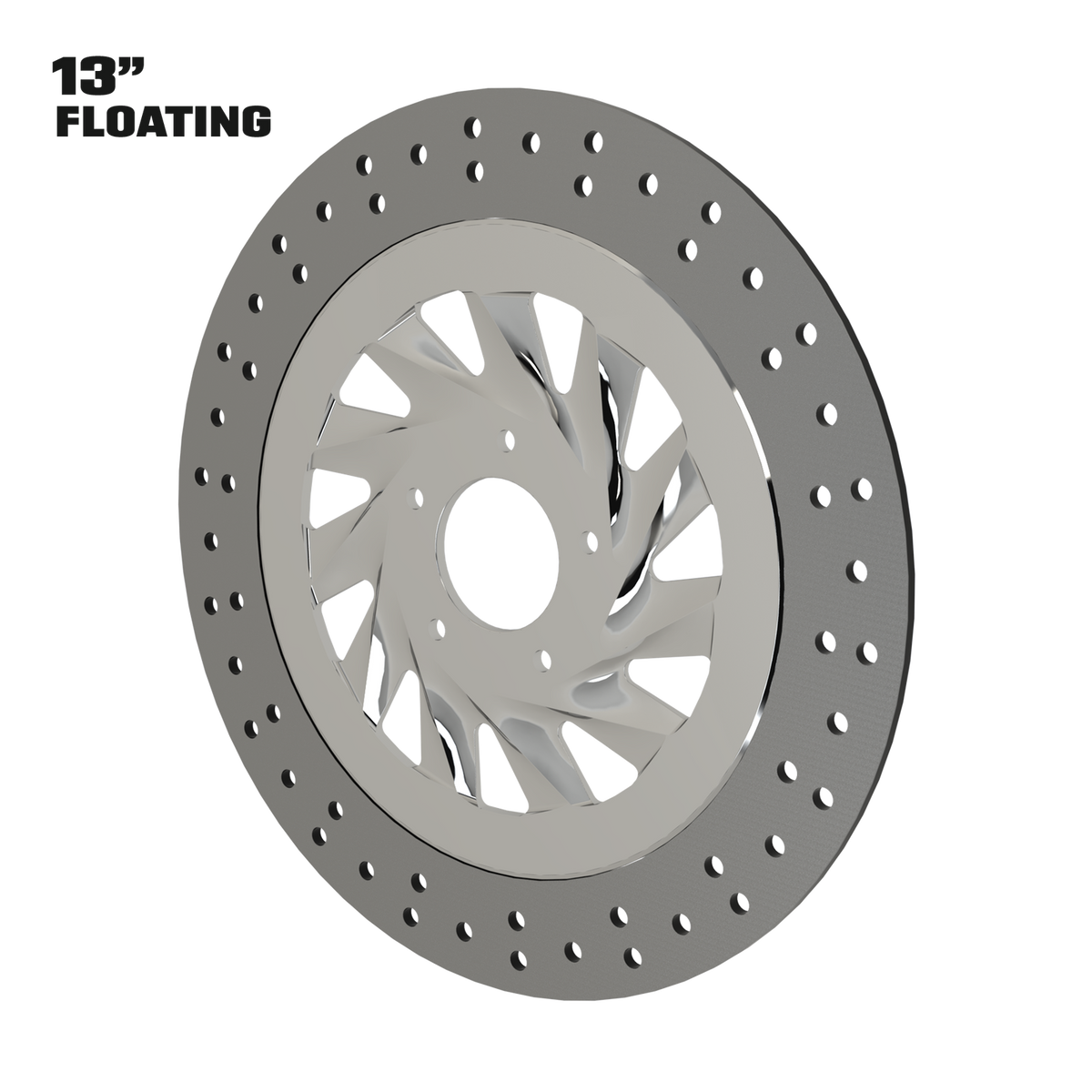 Maverick 13" floating rotor in polished