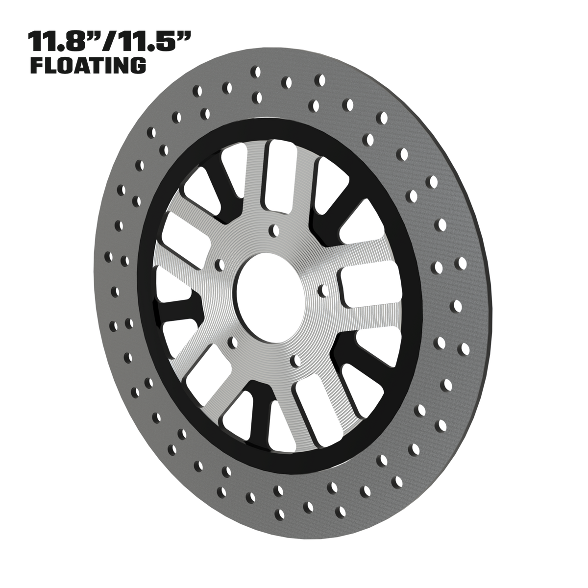 Money Maker 11" floating rotor in black double cut