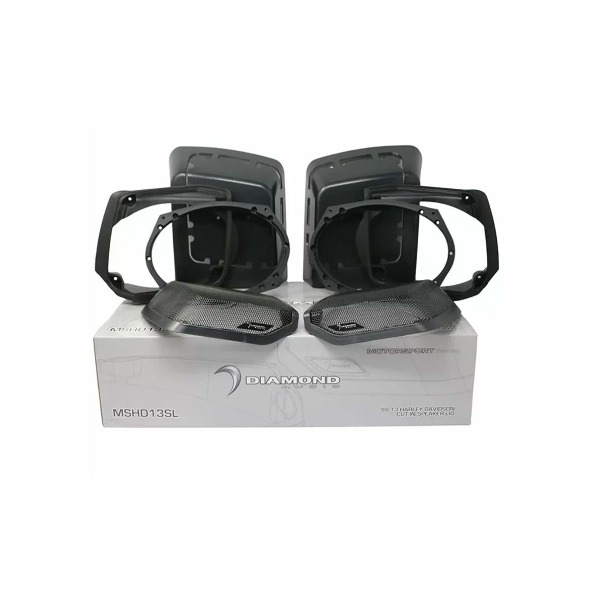 Diamond Audio 1998-2013 Harley Davidson Cut In Speaker Lid Kit with MS692NEO4 Speakers (4Ω) - MSMS692NEO4LK13