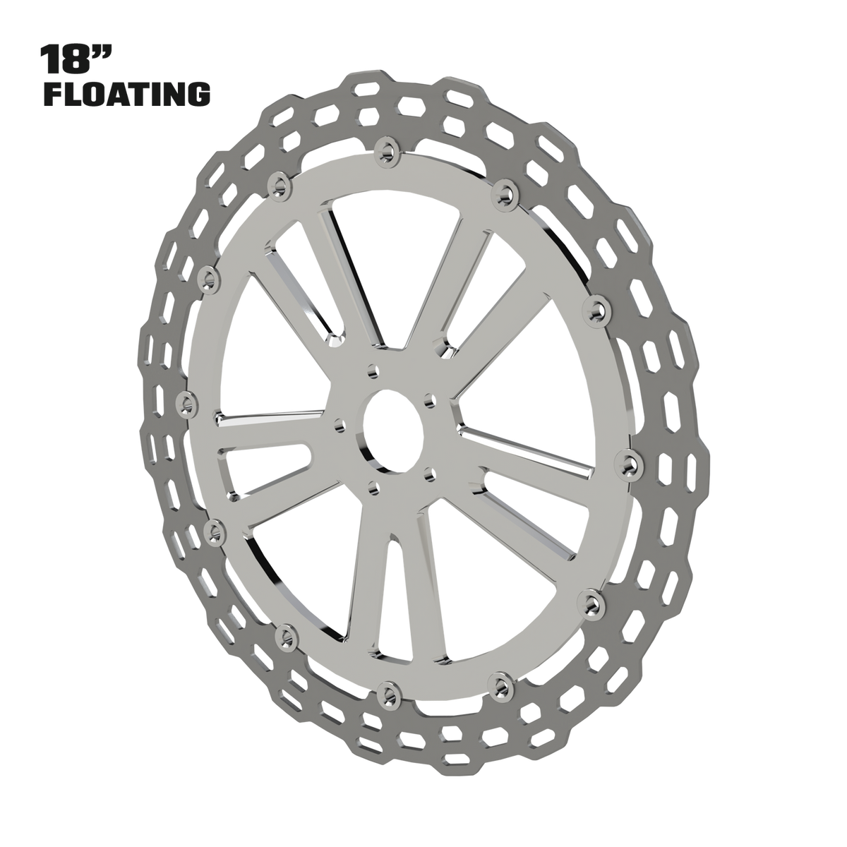 OG.21 18" Floating Hex Rotor in Polished