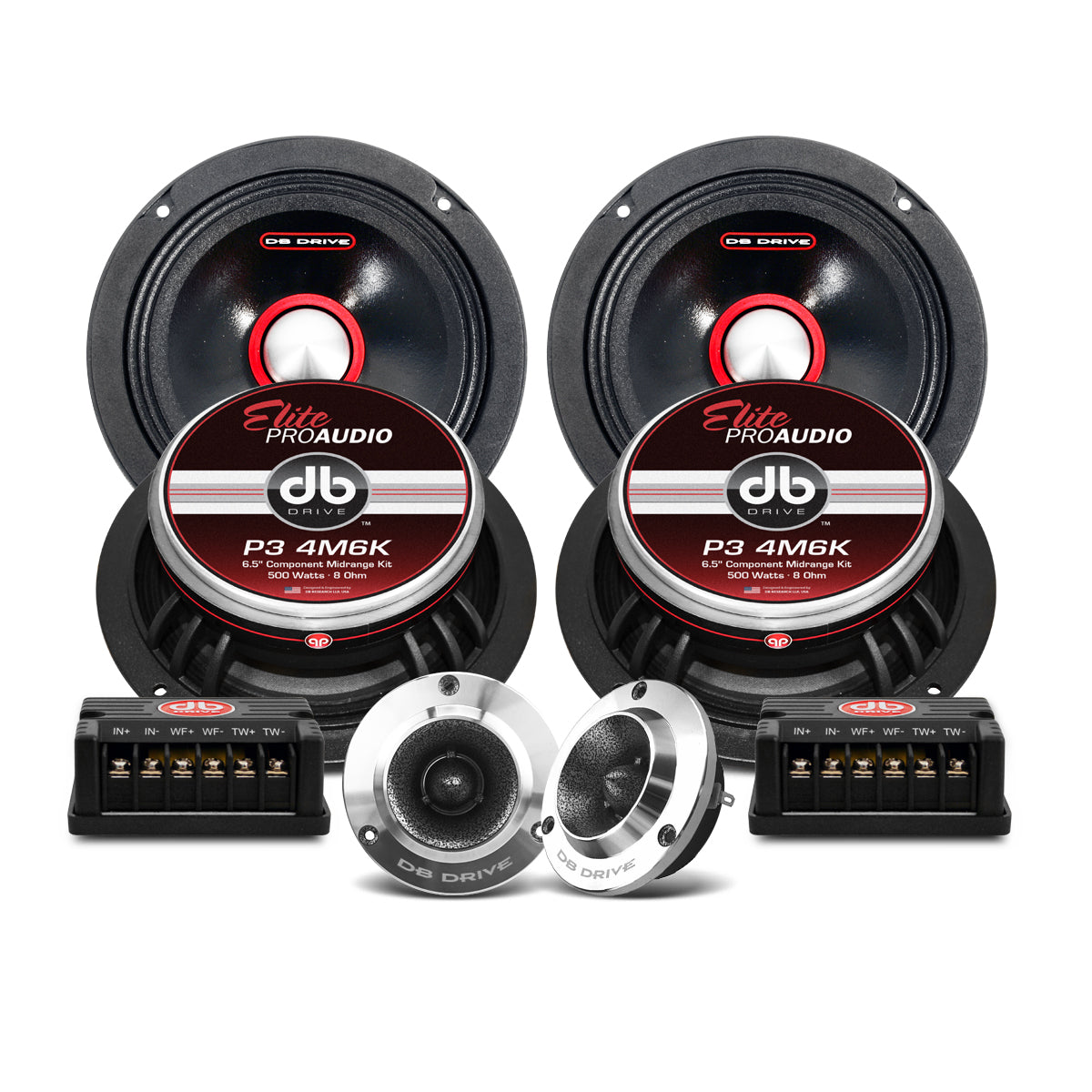 DB Drive P3 4M6K : 6.5" 4- Midrange/ 2-Tweeter Component Kit