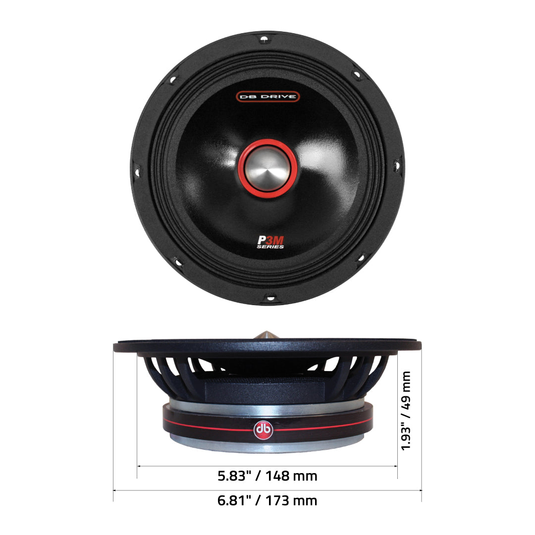 DB Drive P3M 6C : 6.5" Shallow Mount PRO Audio Midrange